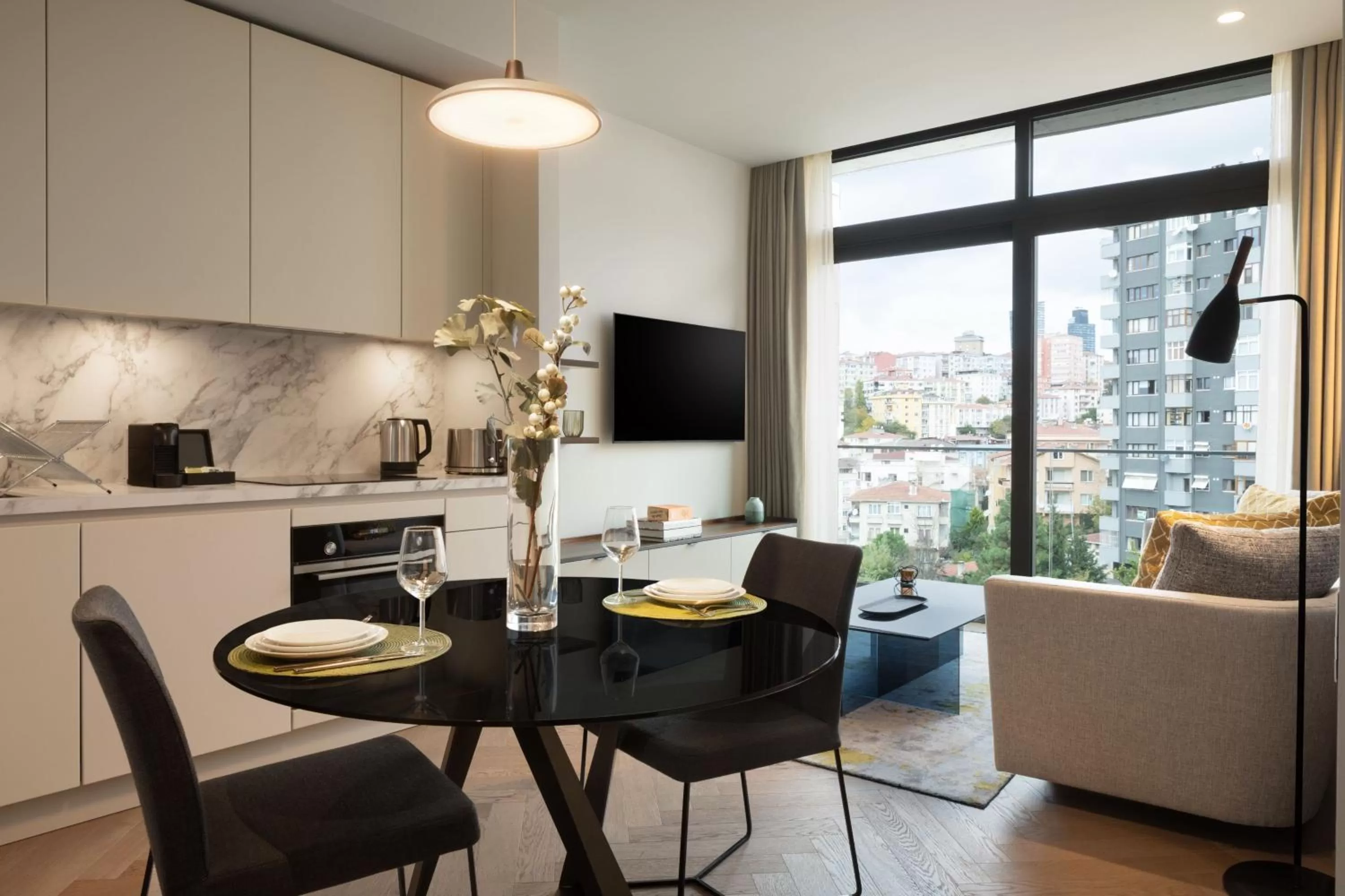 Living room in Marriott Executive Apartments Istanbul Fulya