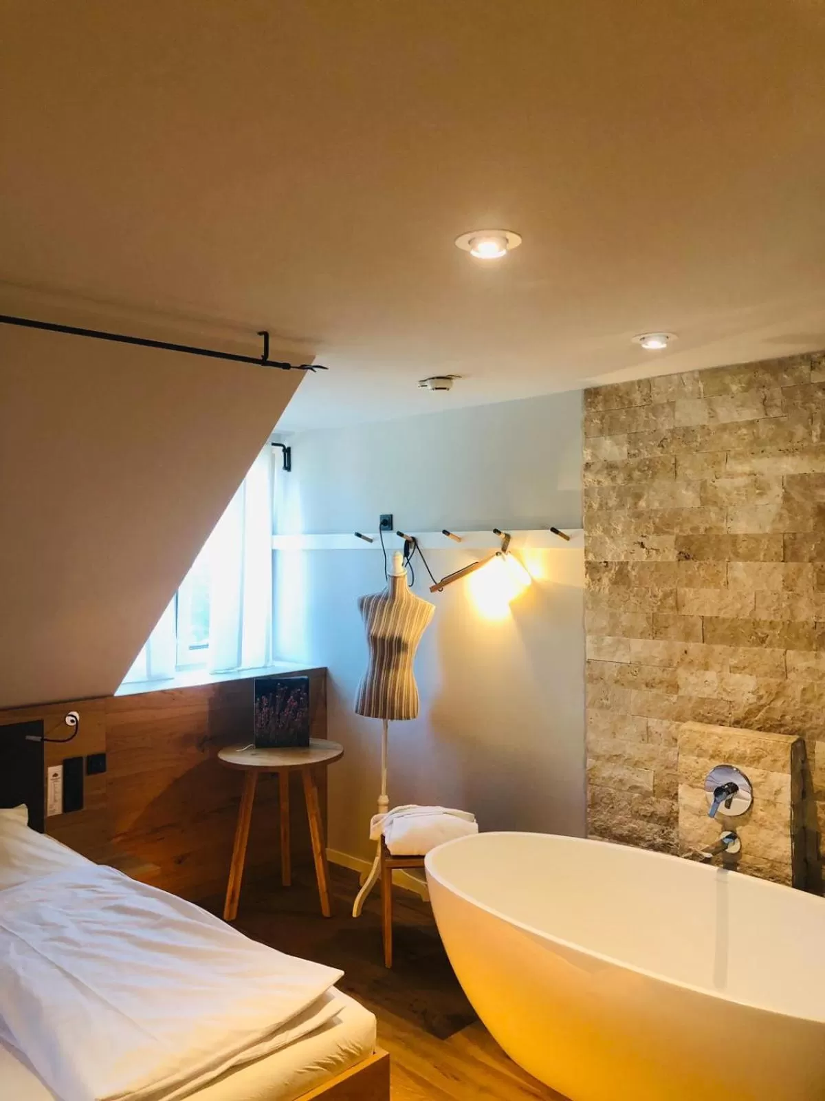 Bed in Hotel Waldvogel