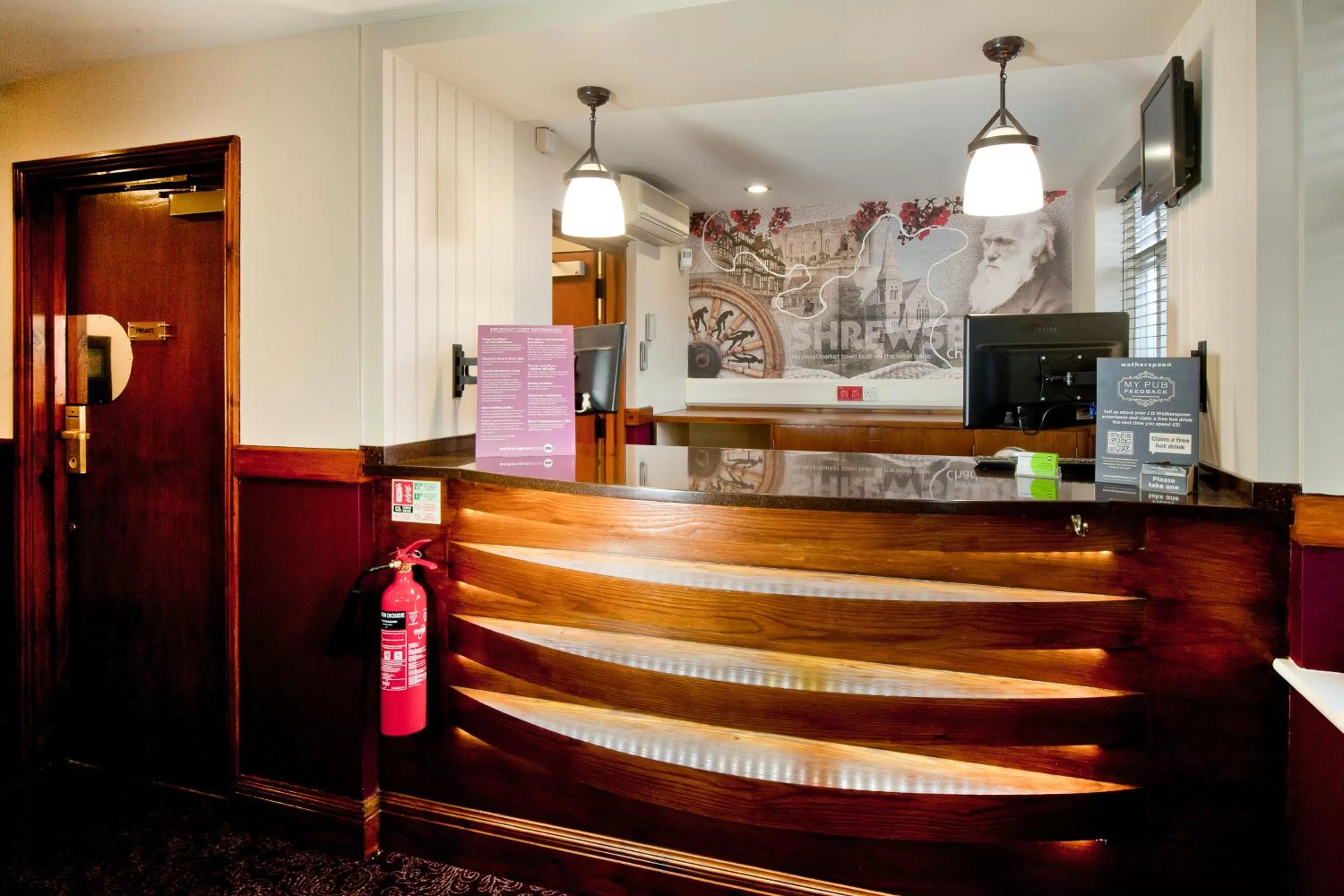 Facade/entrance, Lobby/Reception in The Shrewsbury Hotel Wetherspoon