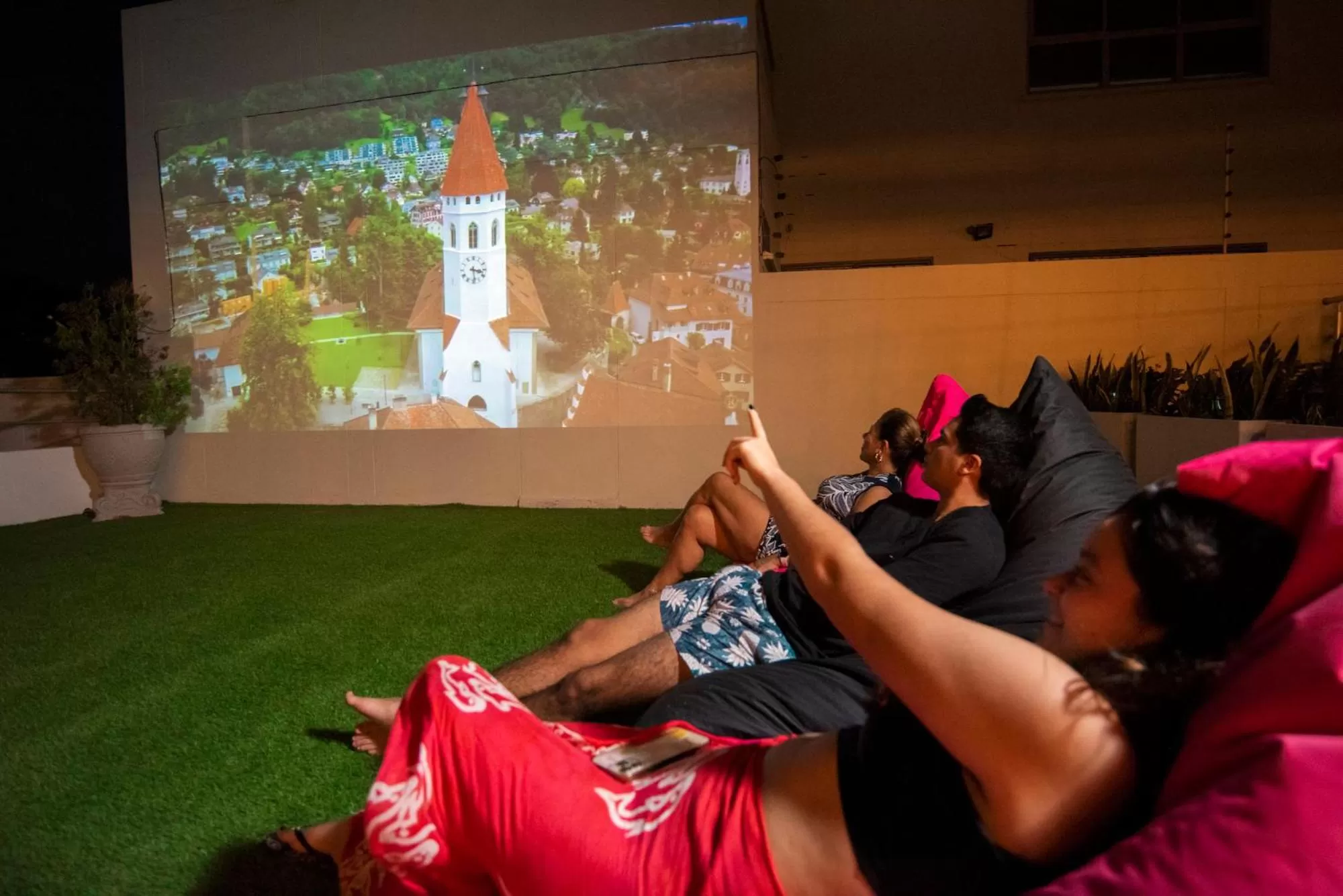 Communal lounge/ TV room in Hotel Boutique Casa chunuu Santa Marta