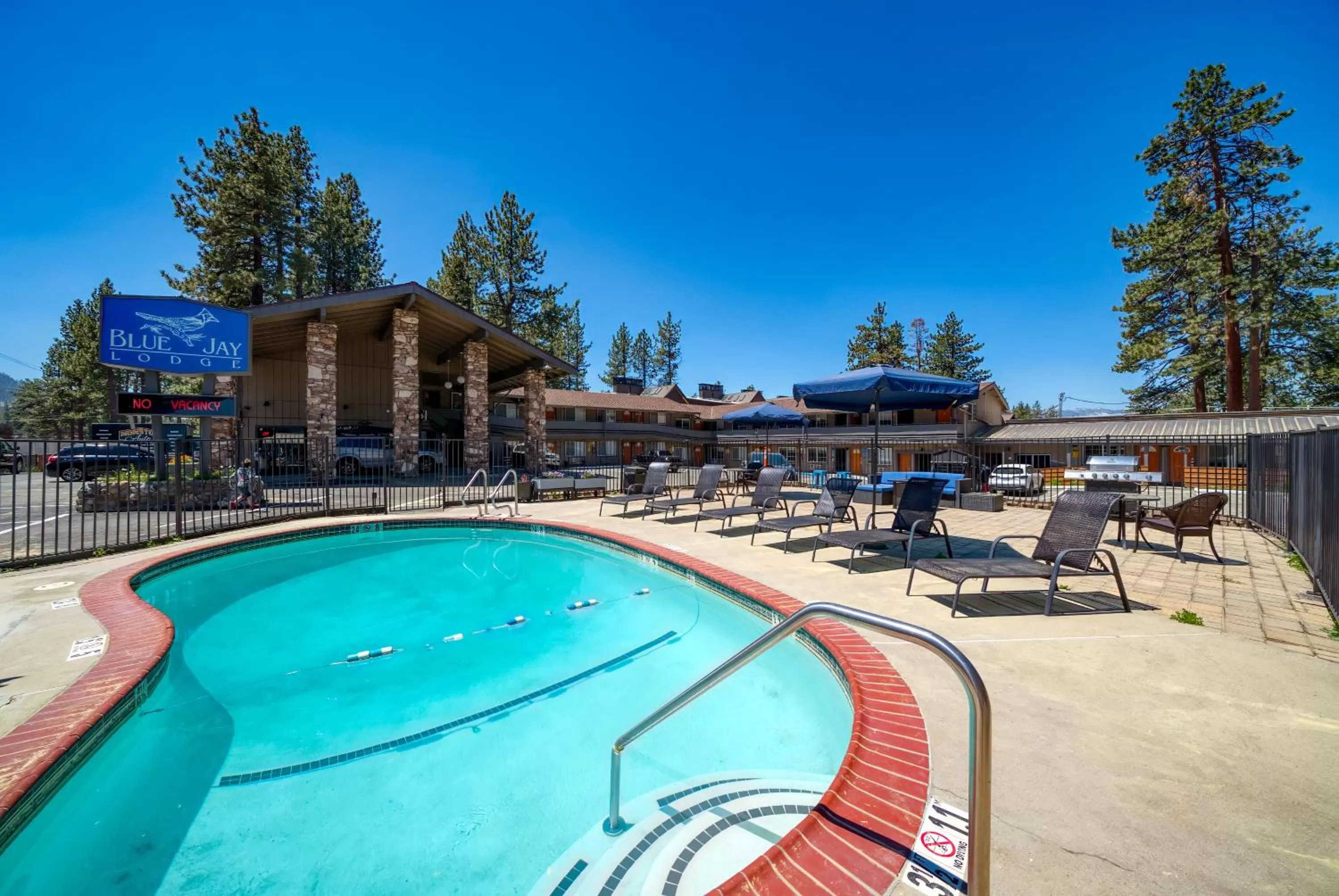 Swimming pool in Blue Jay Lodge