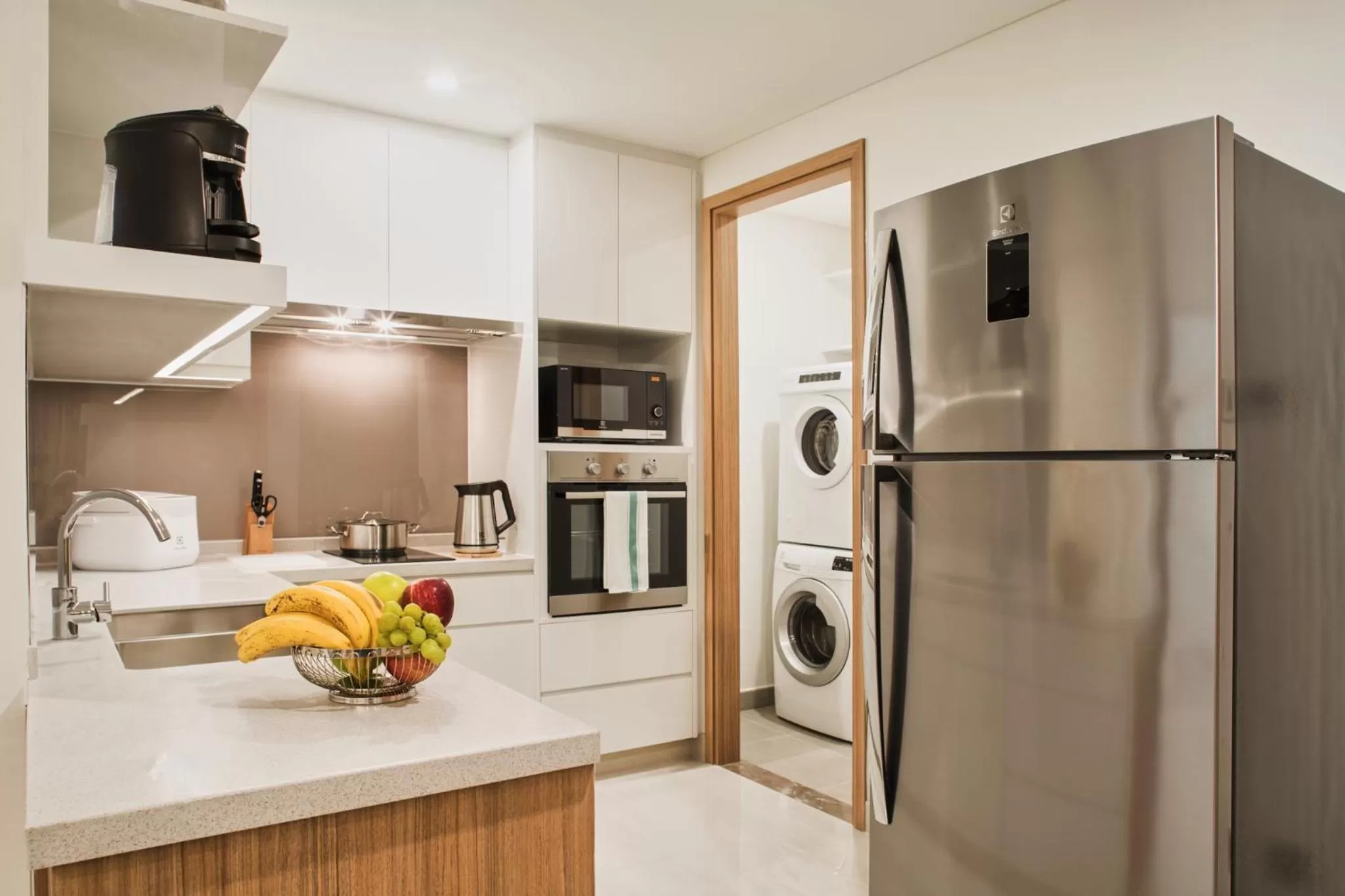 Kitchen or kitchenette in Oakwood Residence Saigon