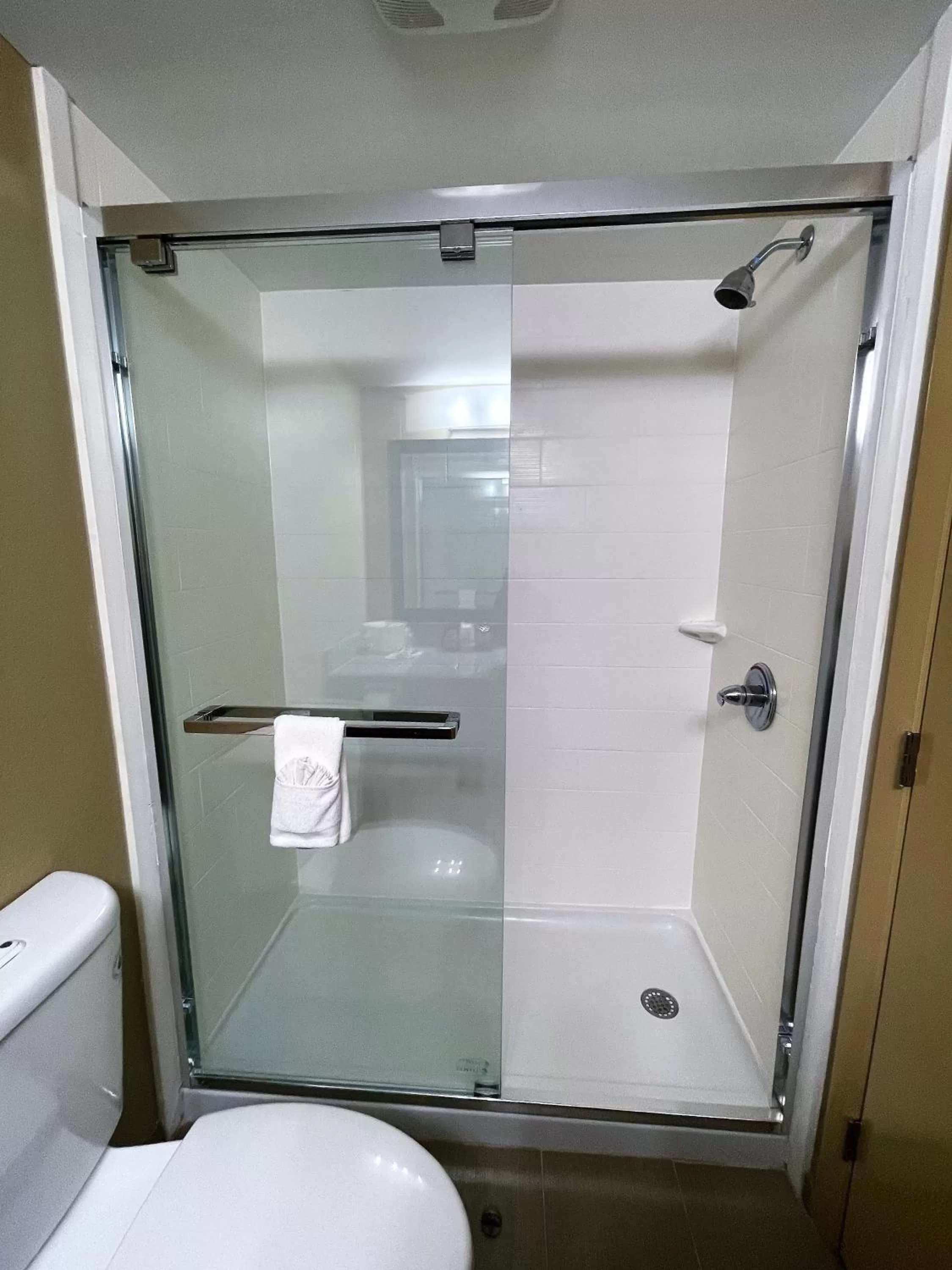 Bathroom in Super 8 by Wyndham Raleigh North East