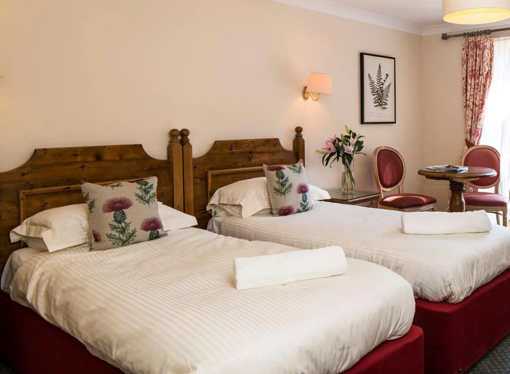 Bed in Flackley Ash Country House Hotel