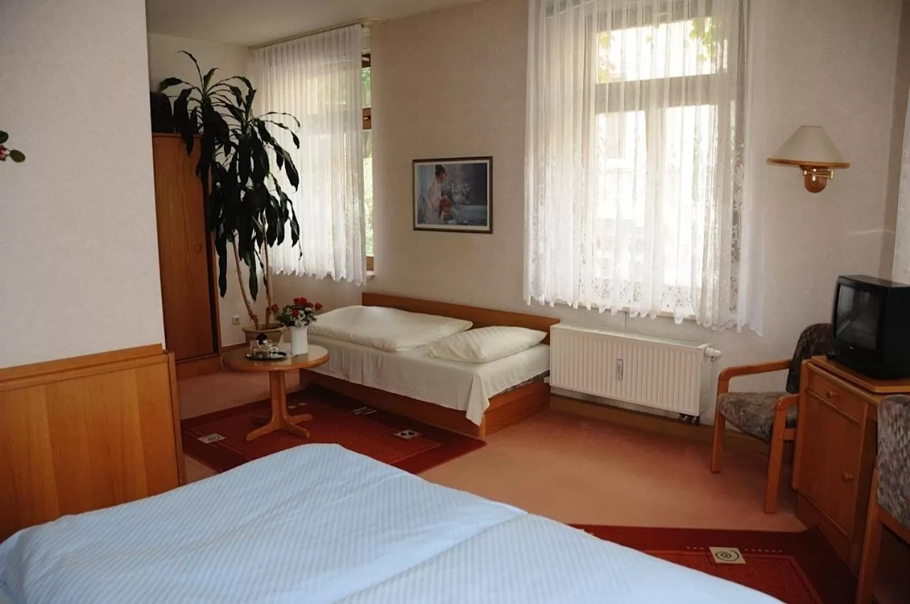 Decorative detail, Bed in Hotel Hardys-Eck