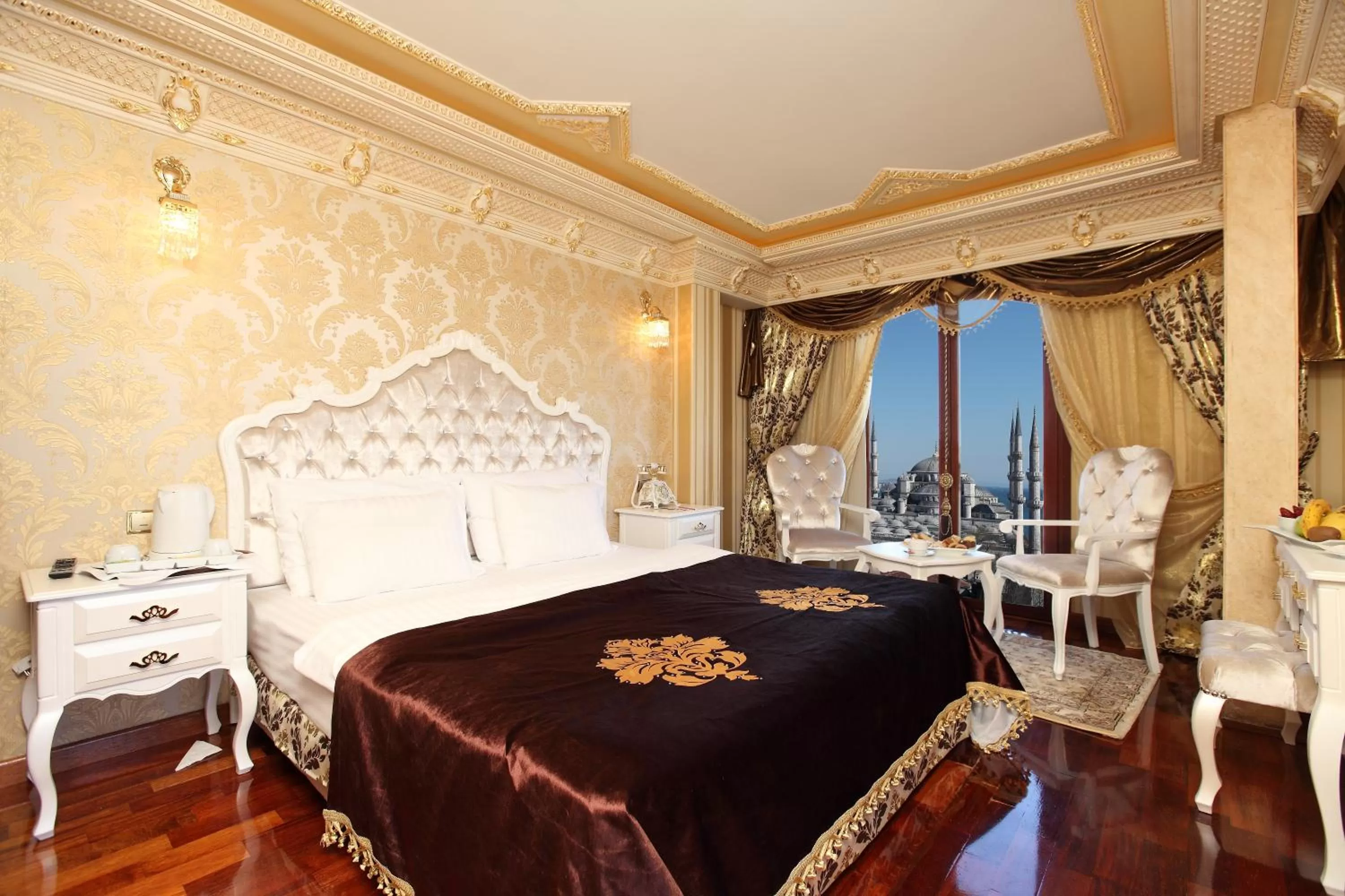 View (from property/room), Bed in Deluxe Golden Horn Sultanahmet Hotel