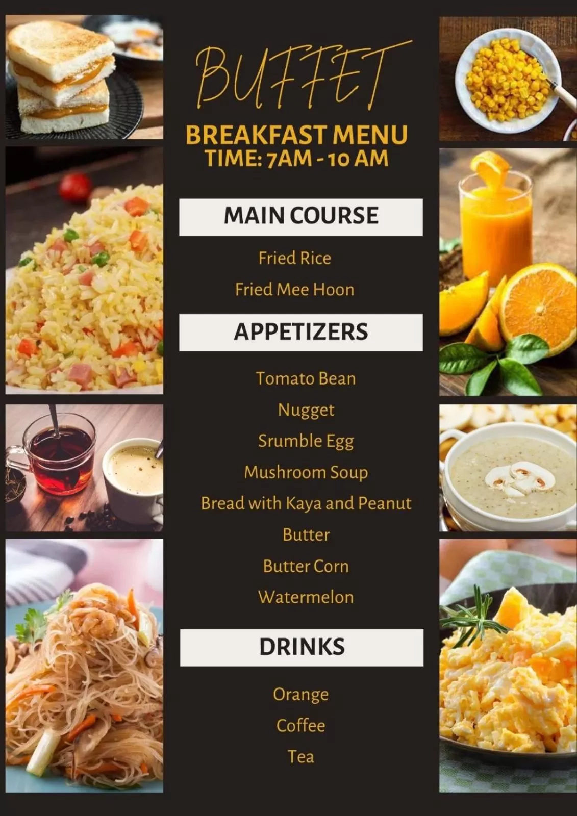 Buffet breakfast in Worldview Grand Hotel