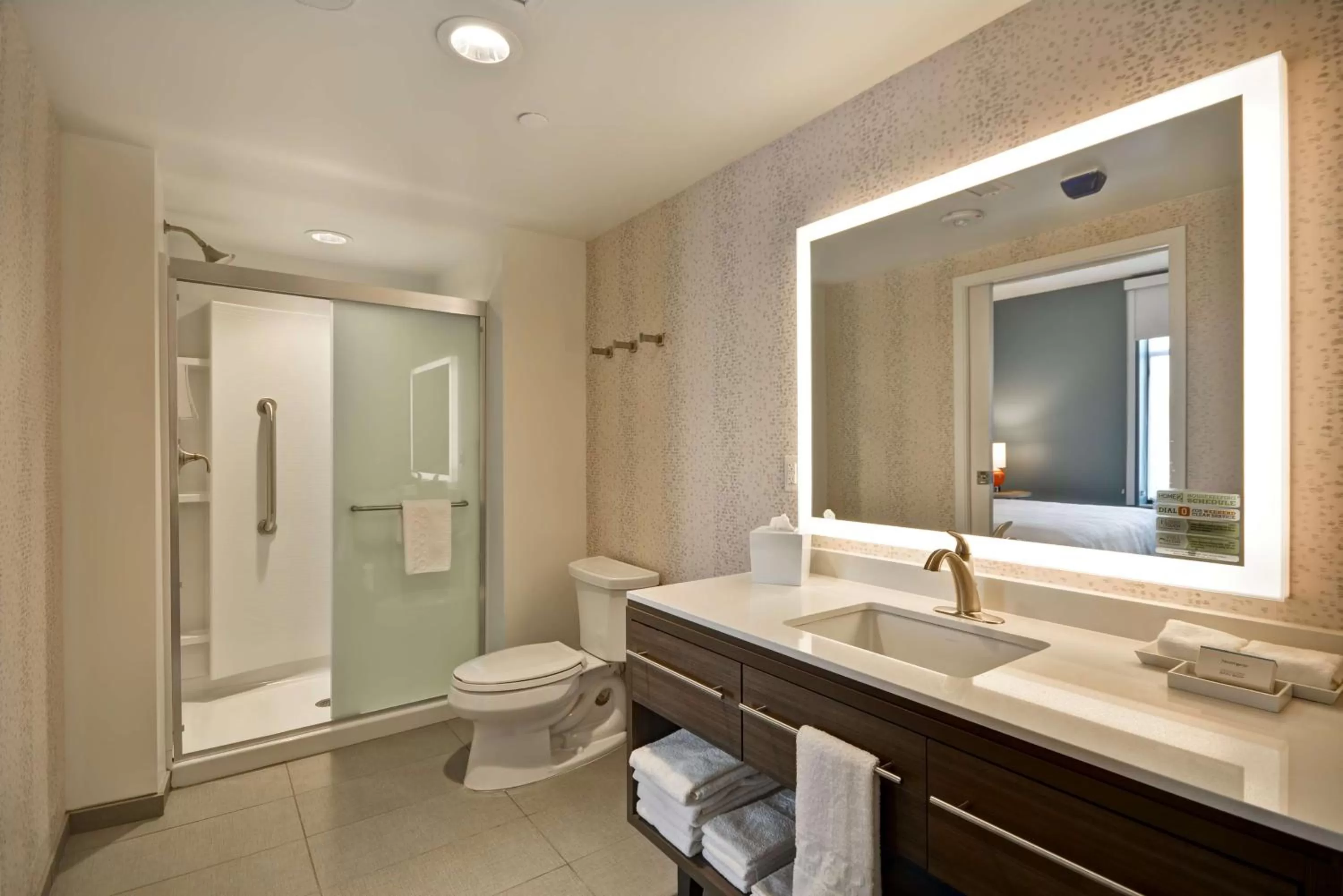 Bathroom in Home2 Suites by Hilton Perrysburg Levis Commons Toledo