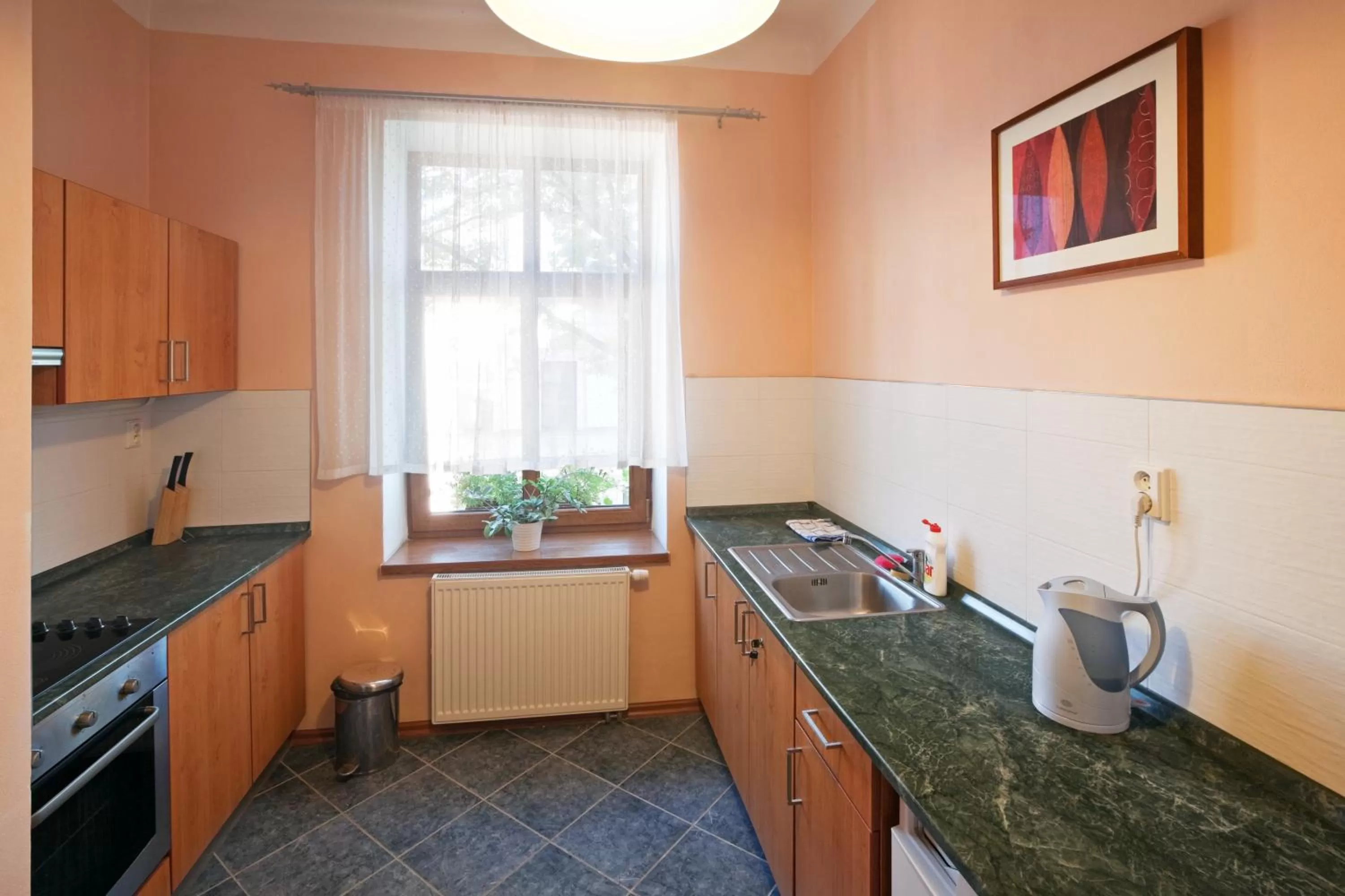 Kitchen or kitchenette in Pytloun Self Check-in Hotel Liberec