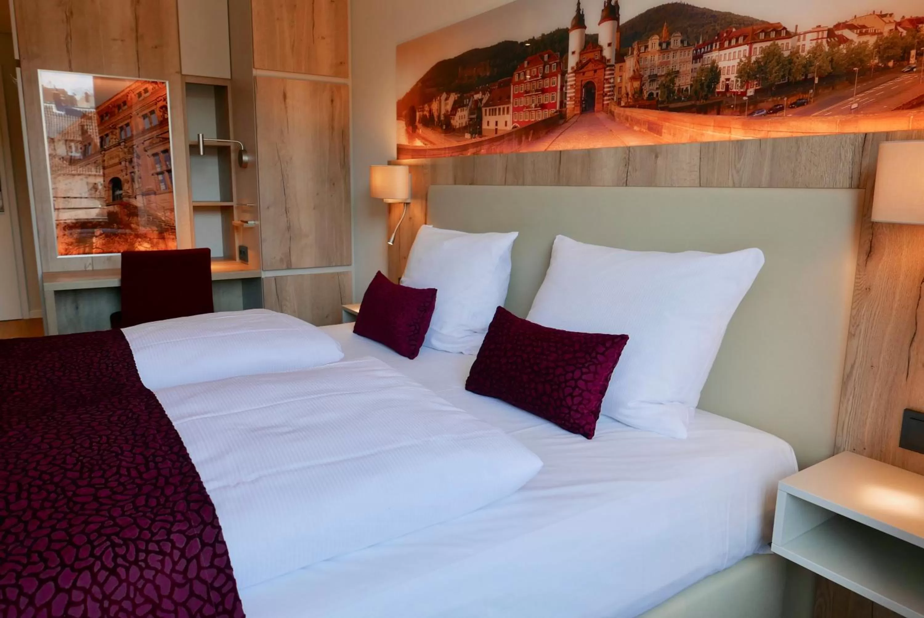 Bed in Rafaela Hotel Heidelberg