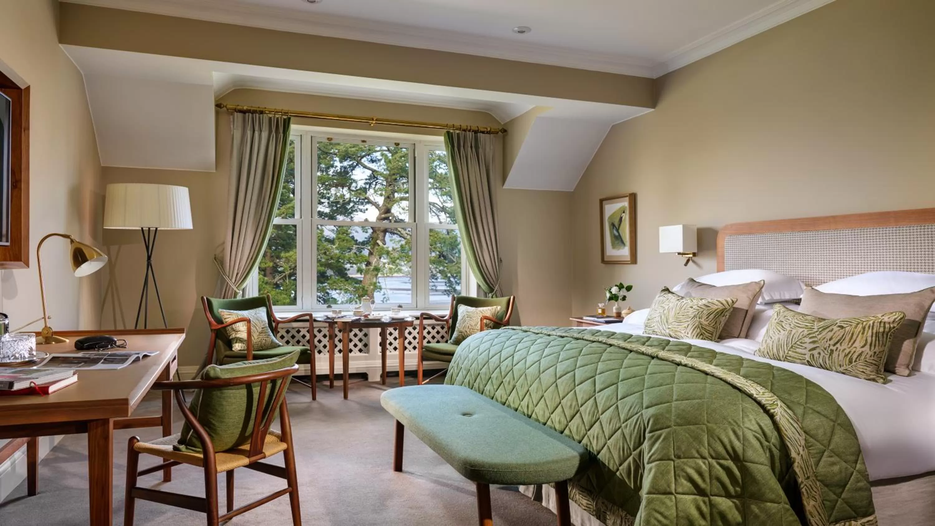 Photo of the whole room, Bed in Sheen Falls Lodge