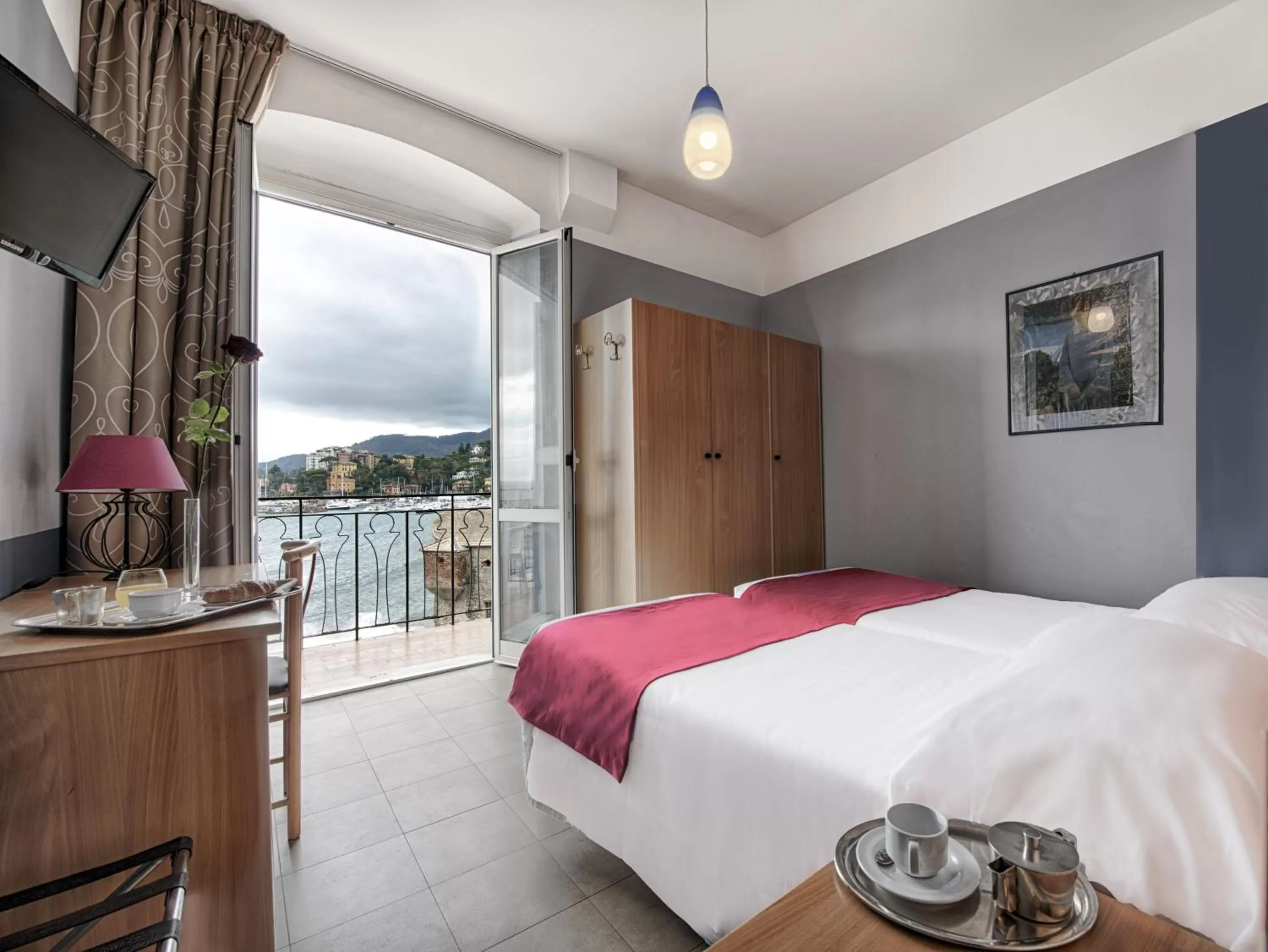 Double Room with Sea View in Hotel Italia e Lido Rapallo