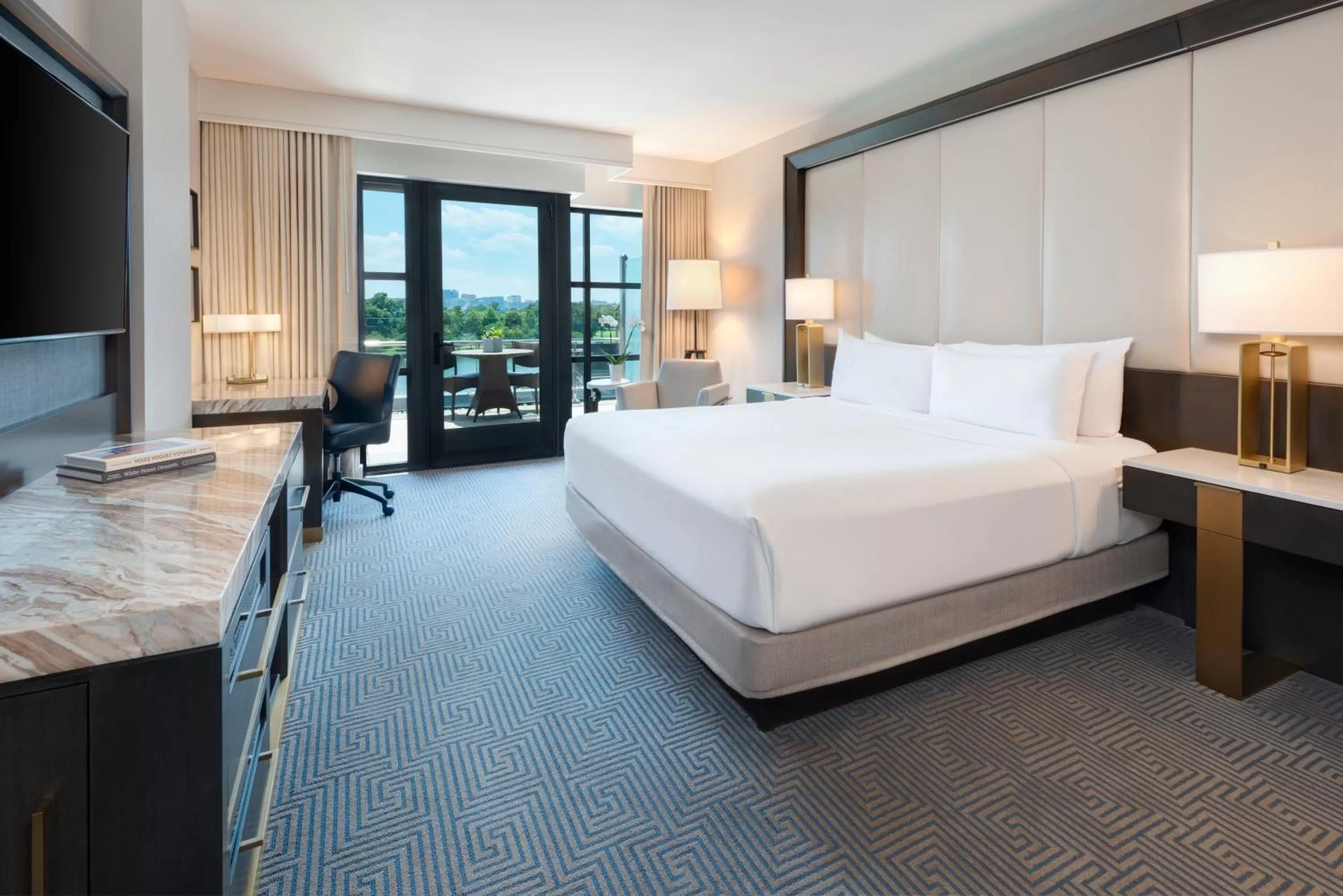 Patio, Bed in InterContinental - Washington D.C. - The Wharf by IHG