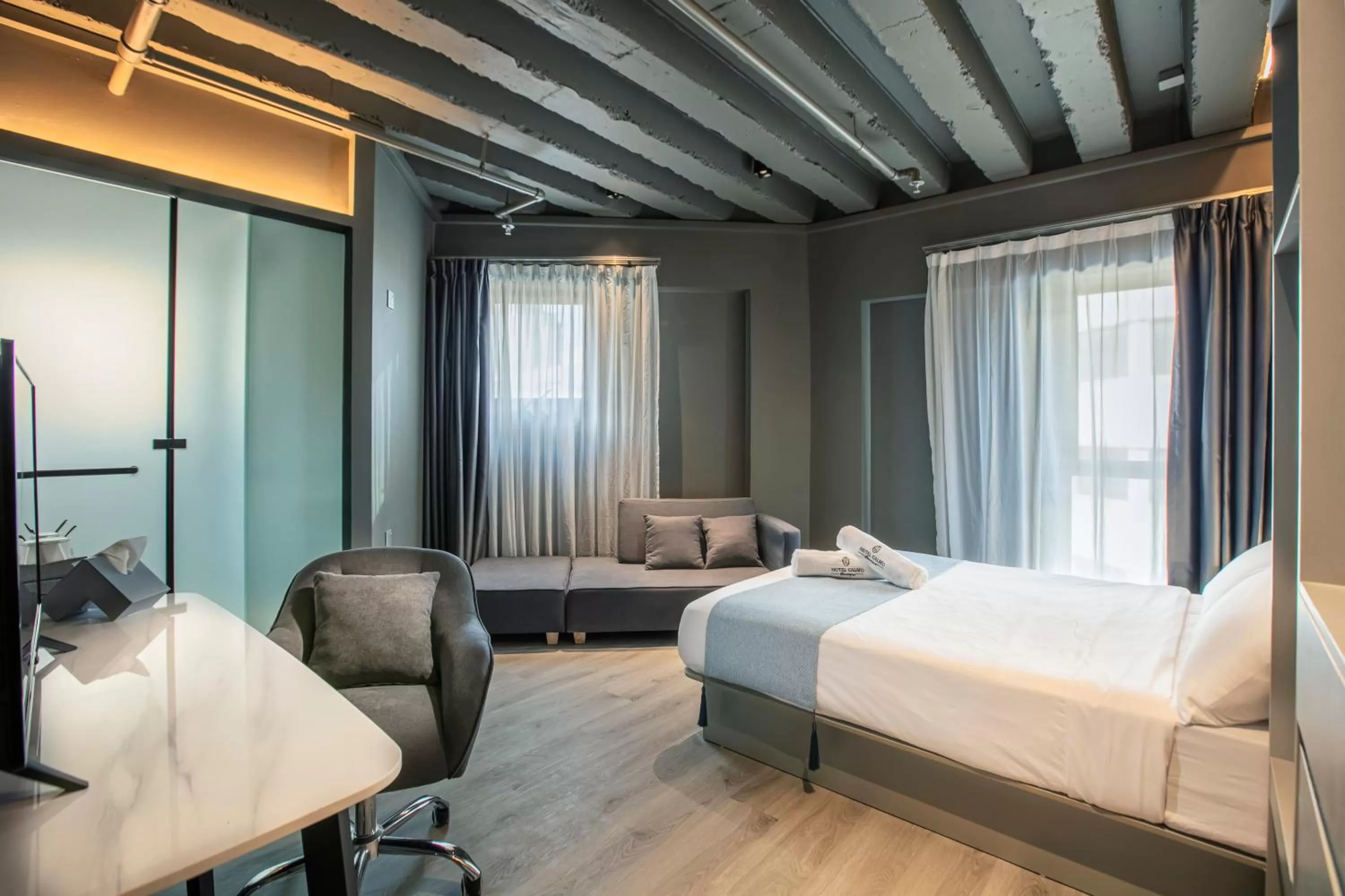 Bed in Hotel Calmo Bugis