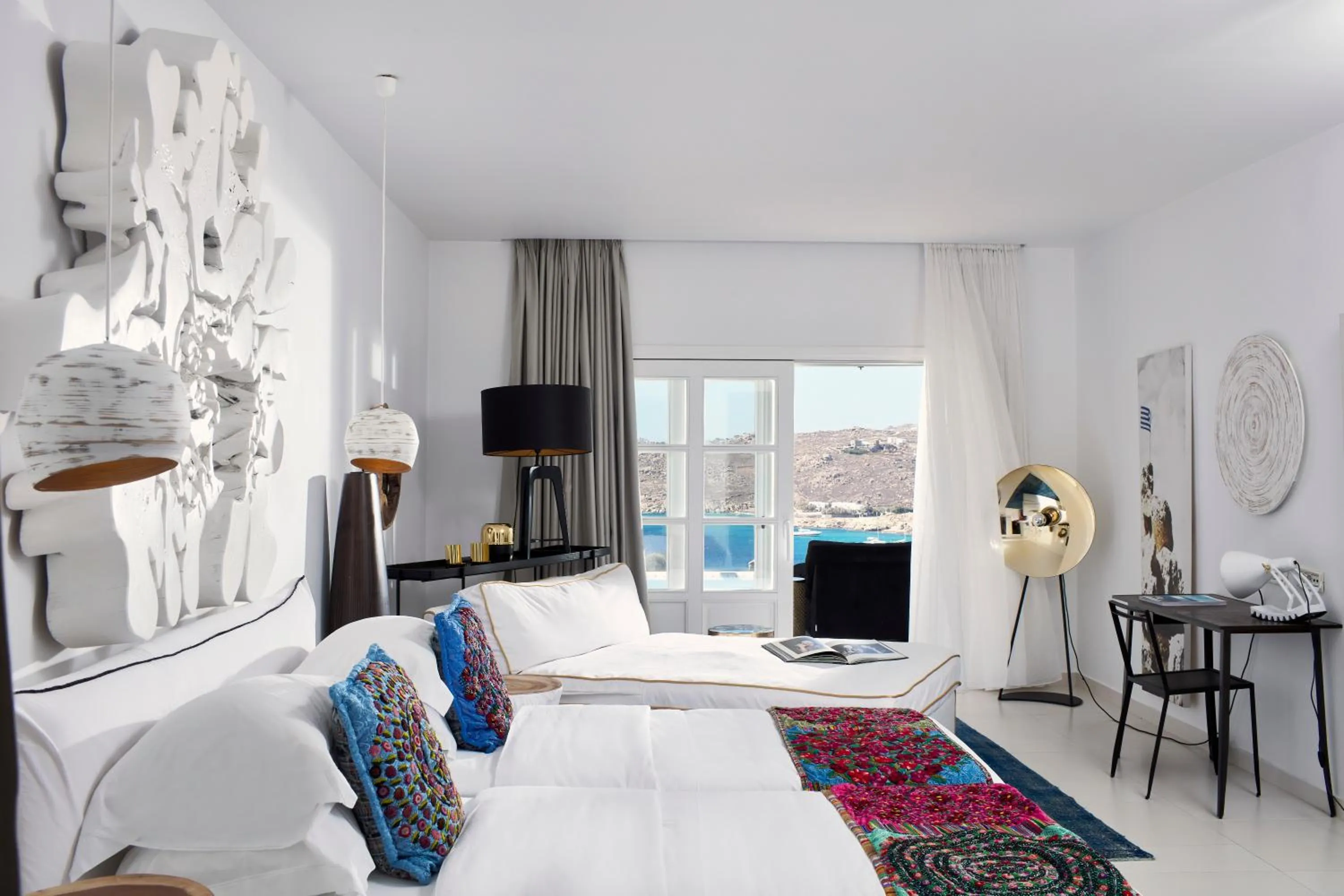 Photo of the whole room, Bed in Myconian Villa Collection - Preferred Hotels & Resorts