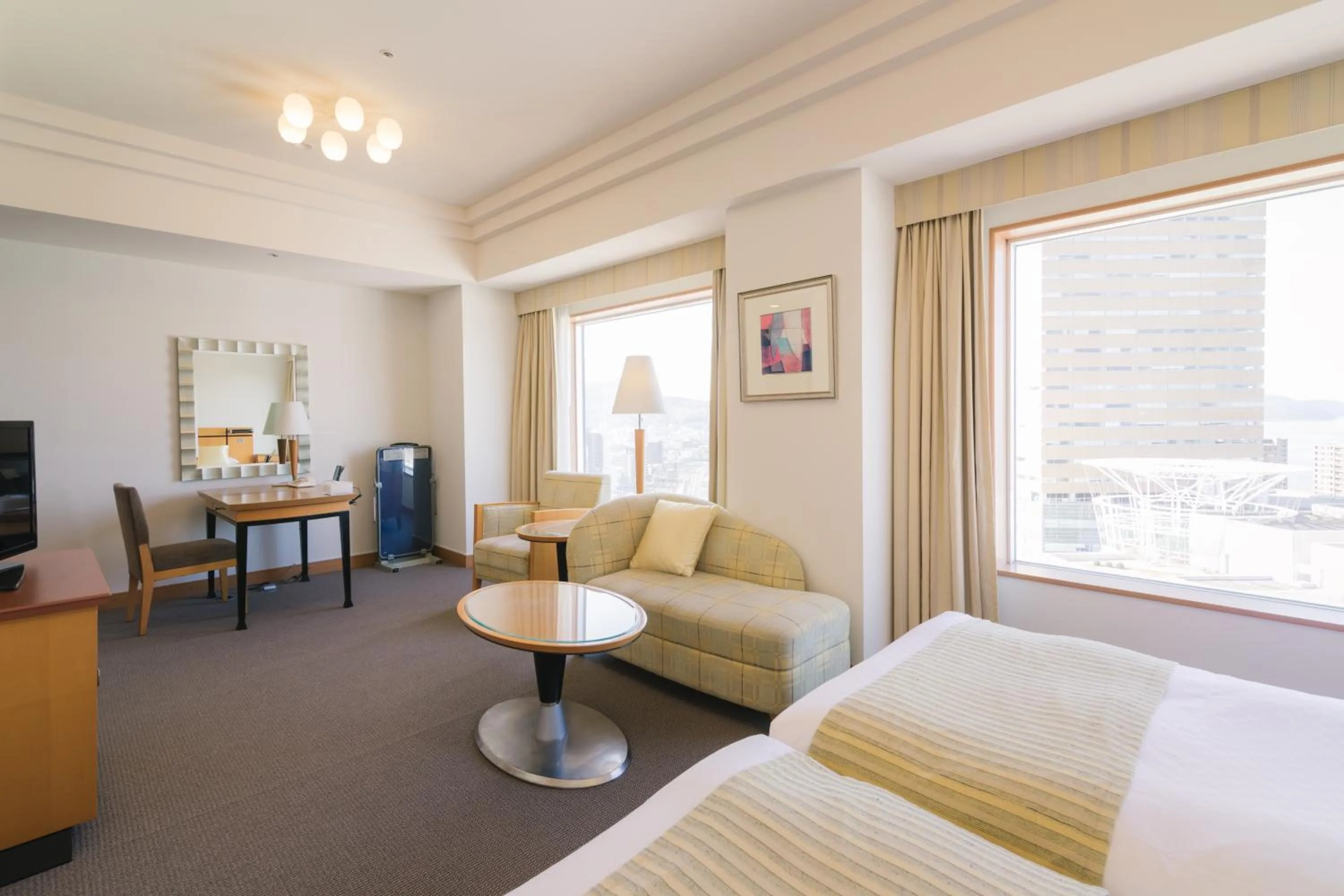 Photo of the whole room, Bed in JR Hotel Clement Takamatsu