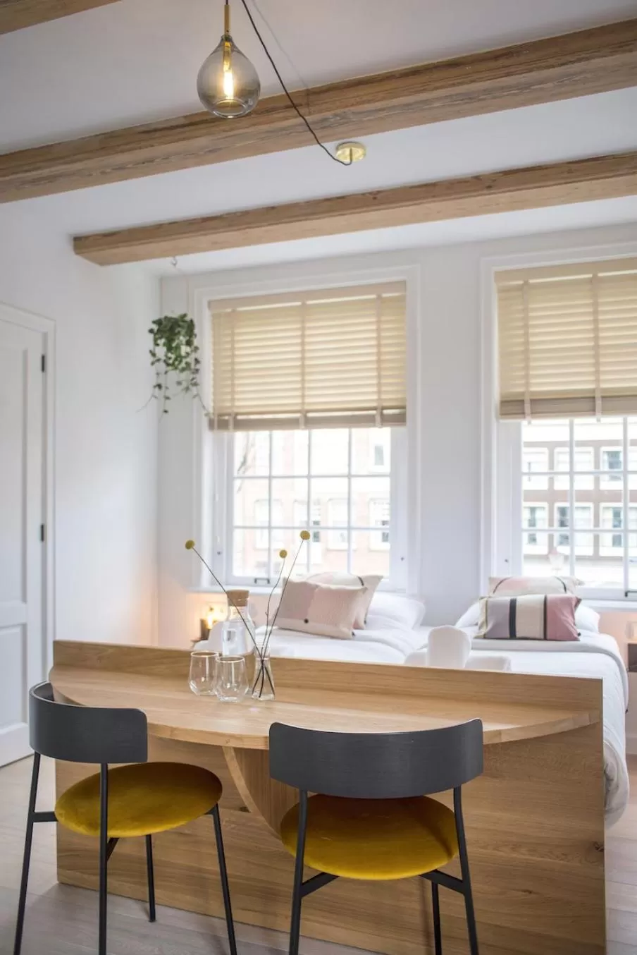 Bed in Studios at the canal