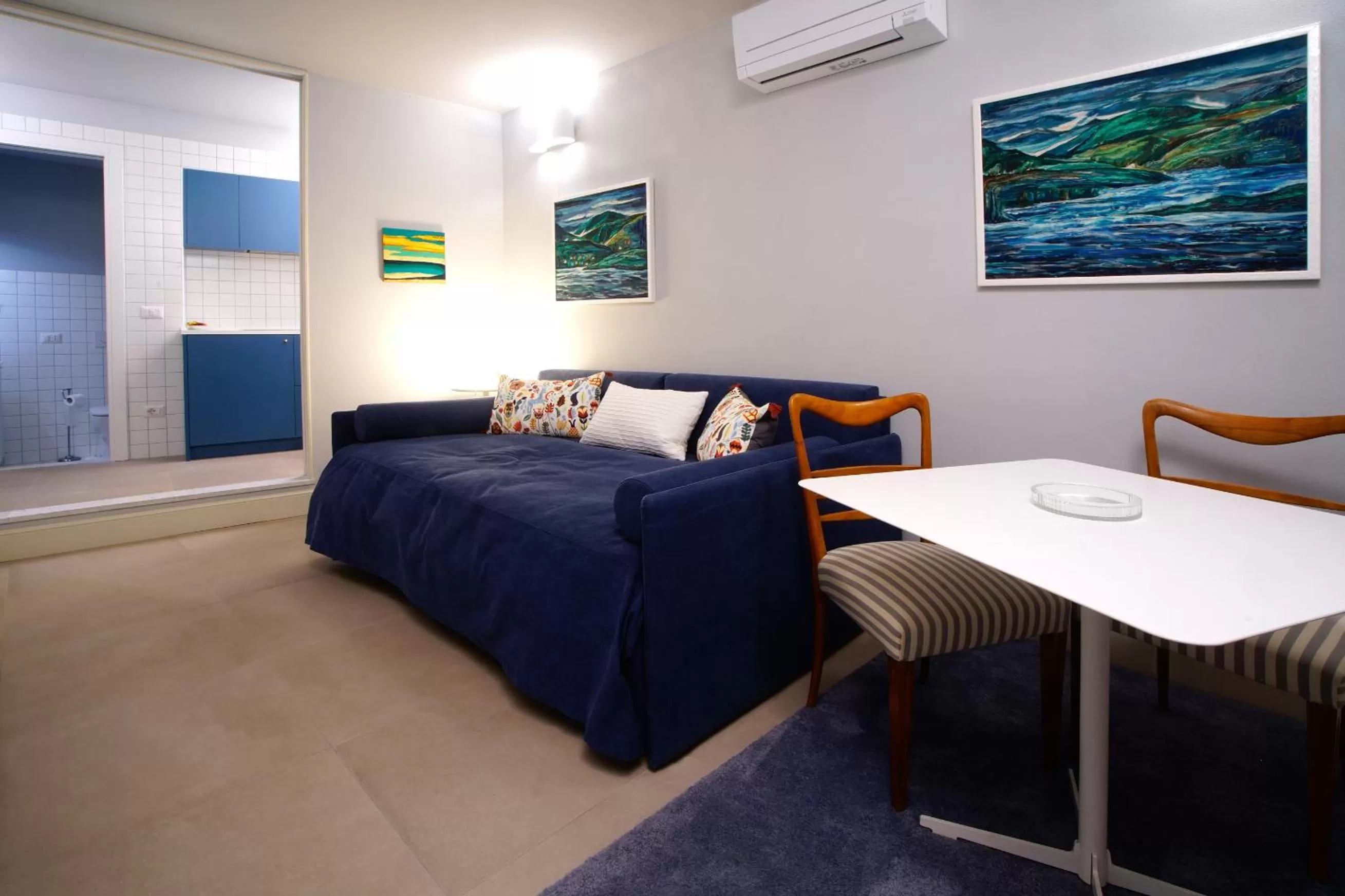 Bed, Seating Area in Casa Sironi