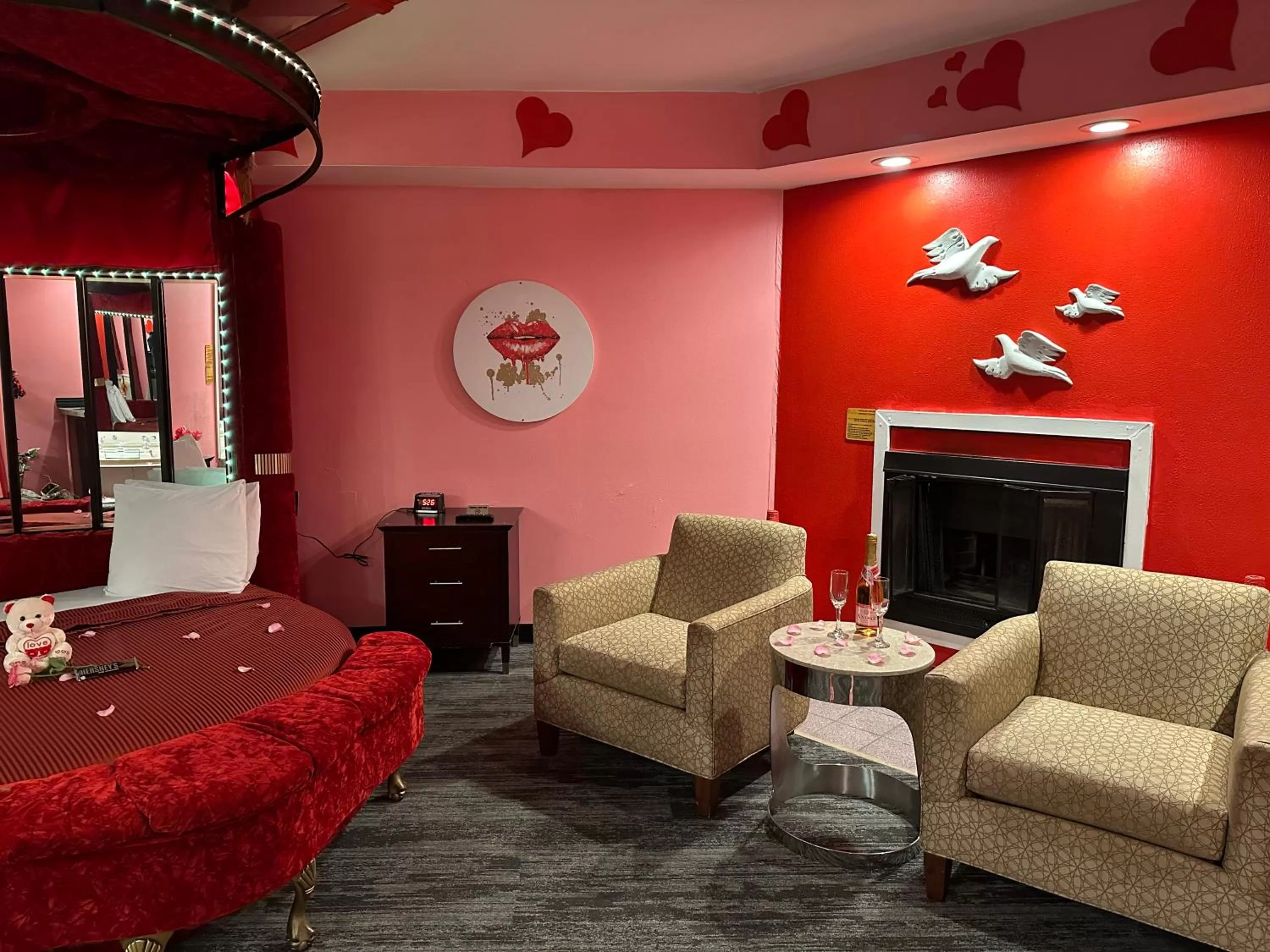 Seating area in Inn of the Dove - Romantic Luxury Suites with Jacuzzi & Seasonal Fireplace at Harrisburg-Hershey-Philadelphia, PA