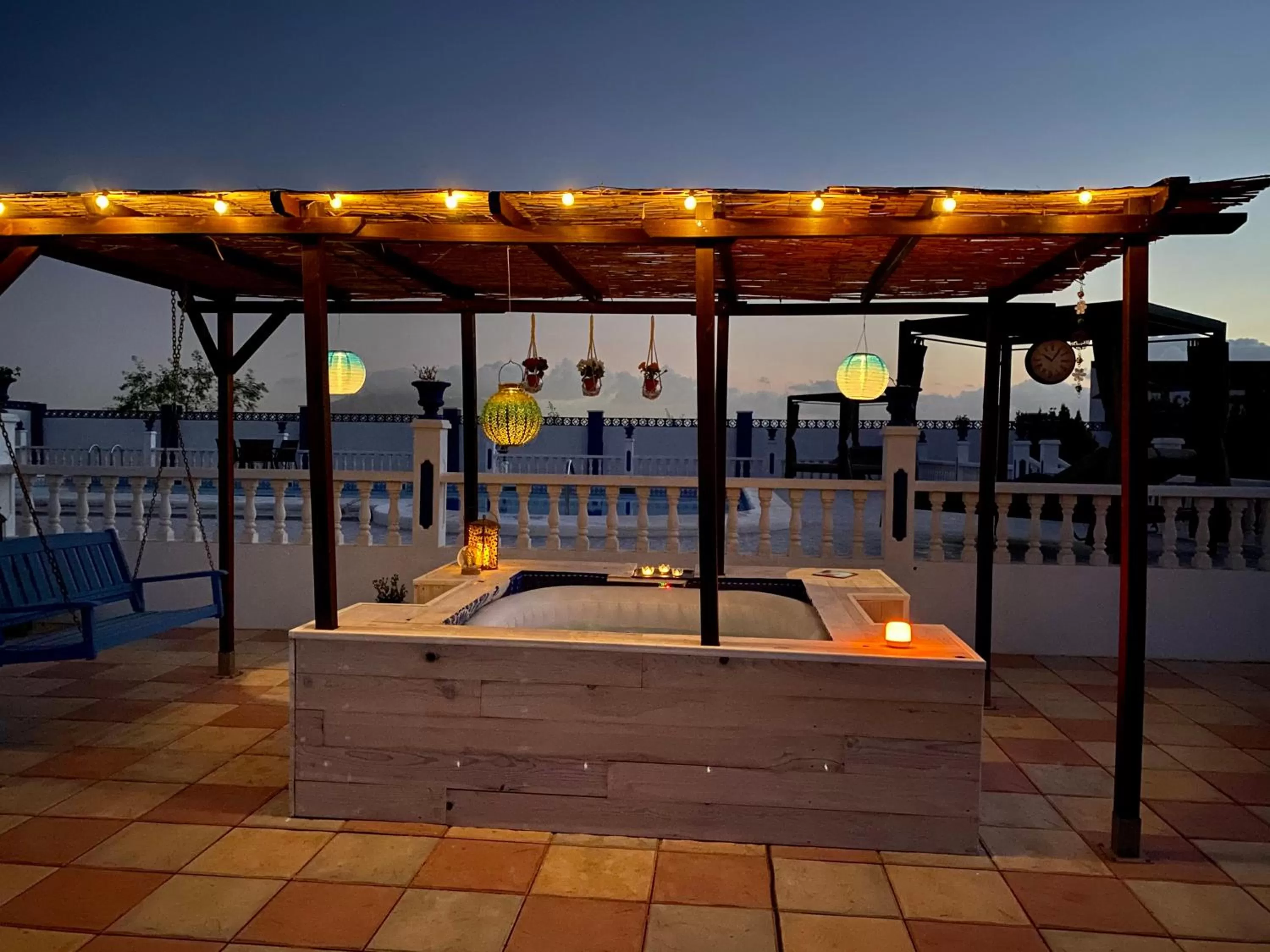 Night, Swimming Pool in B&B Casa Azul