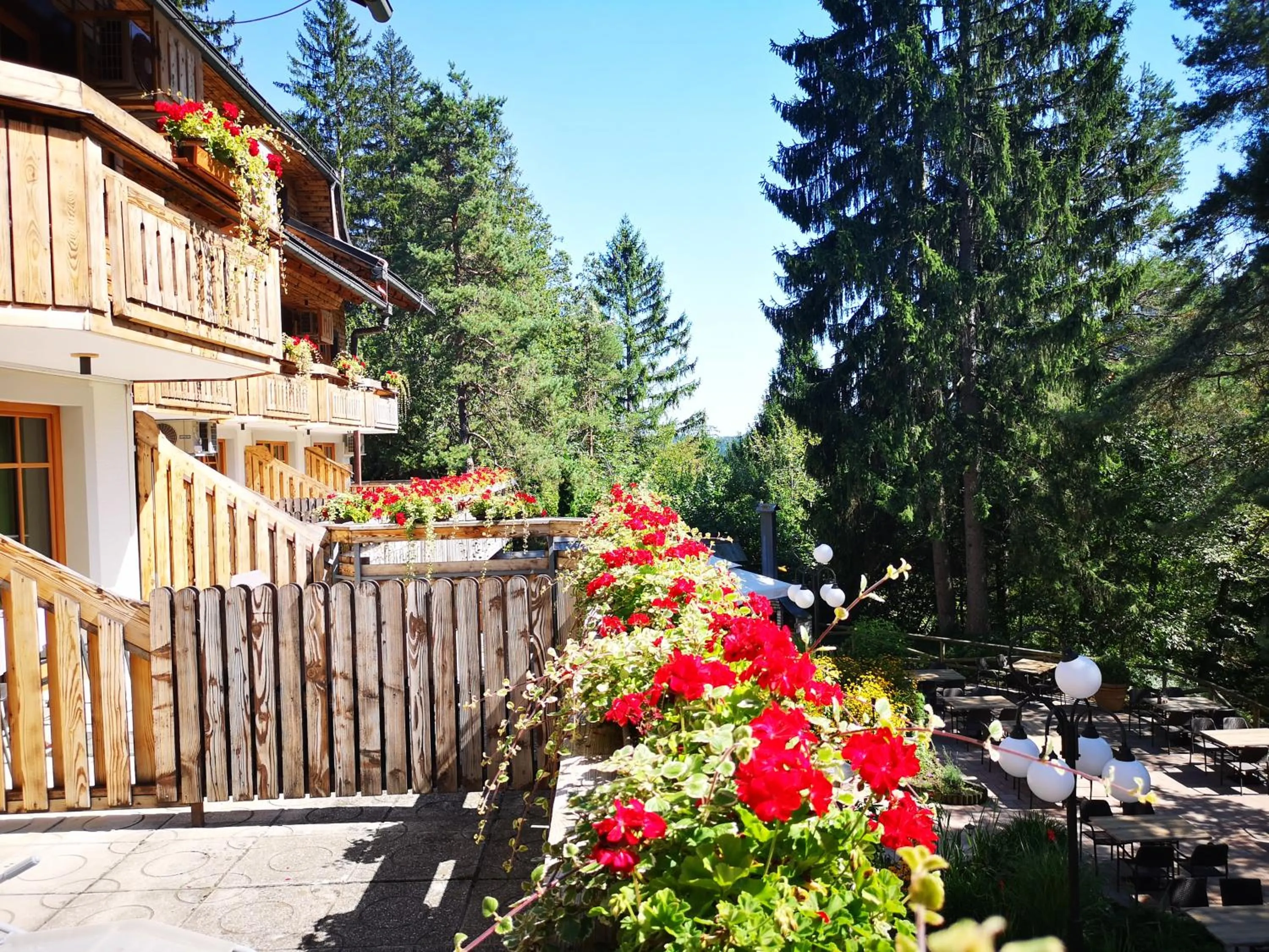 Patio in Ribno Alpine Hotel