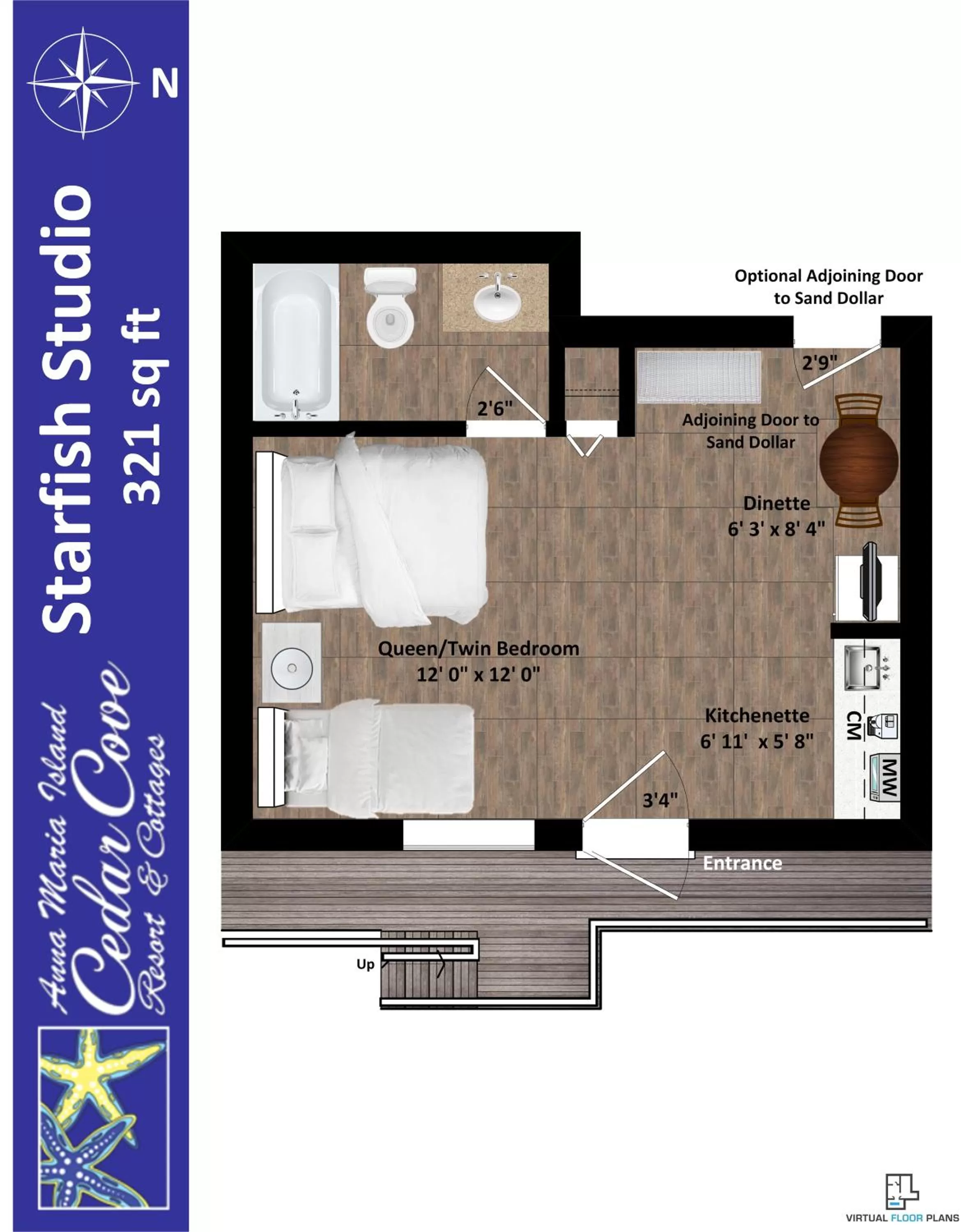 Floor plan in Cedar Cove Resort & Cottages