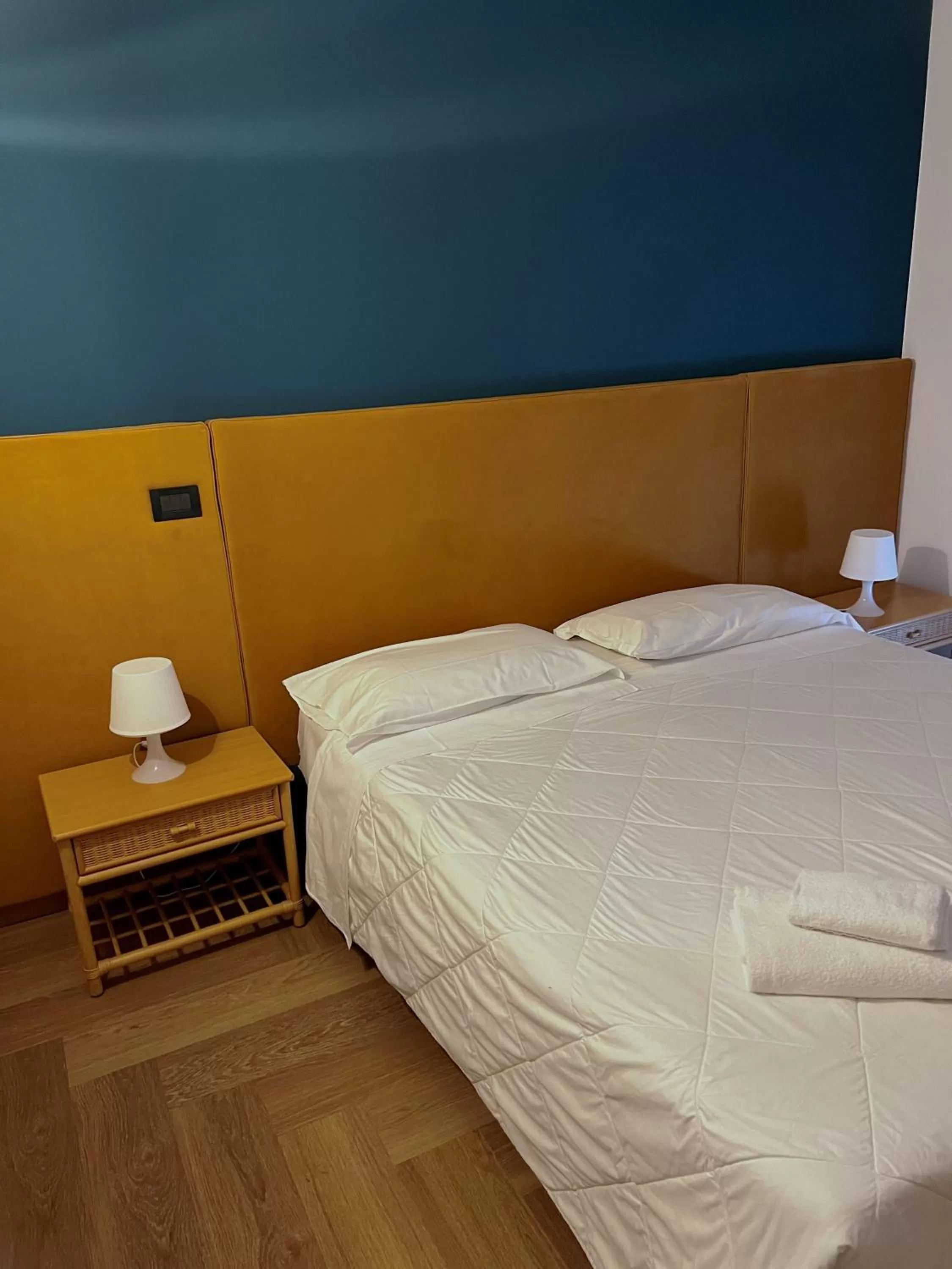 Bedroom, Bed in Front Lake Apartment Bardolino