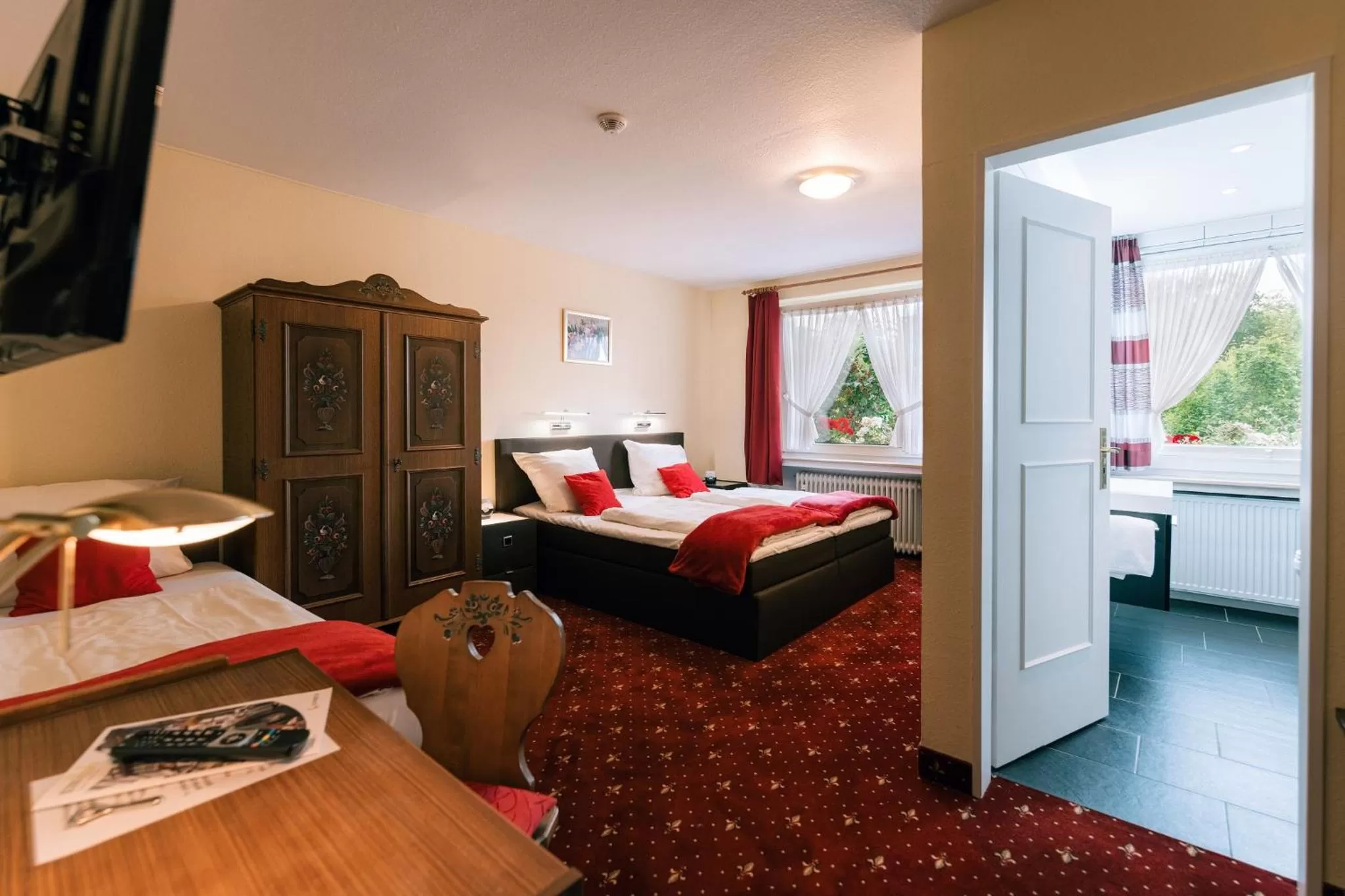 Bedroom, Bed in Hotel Hasenjäger