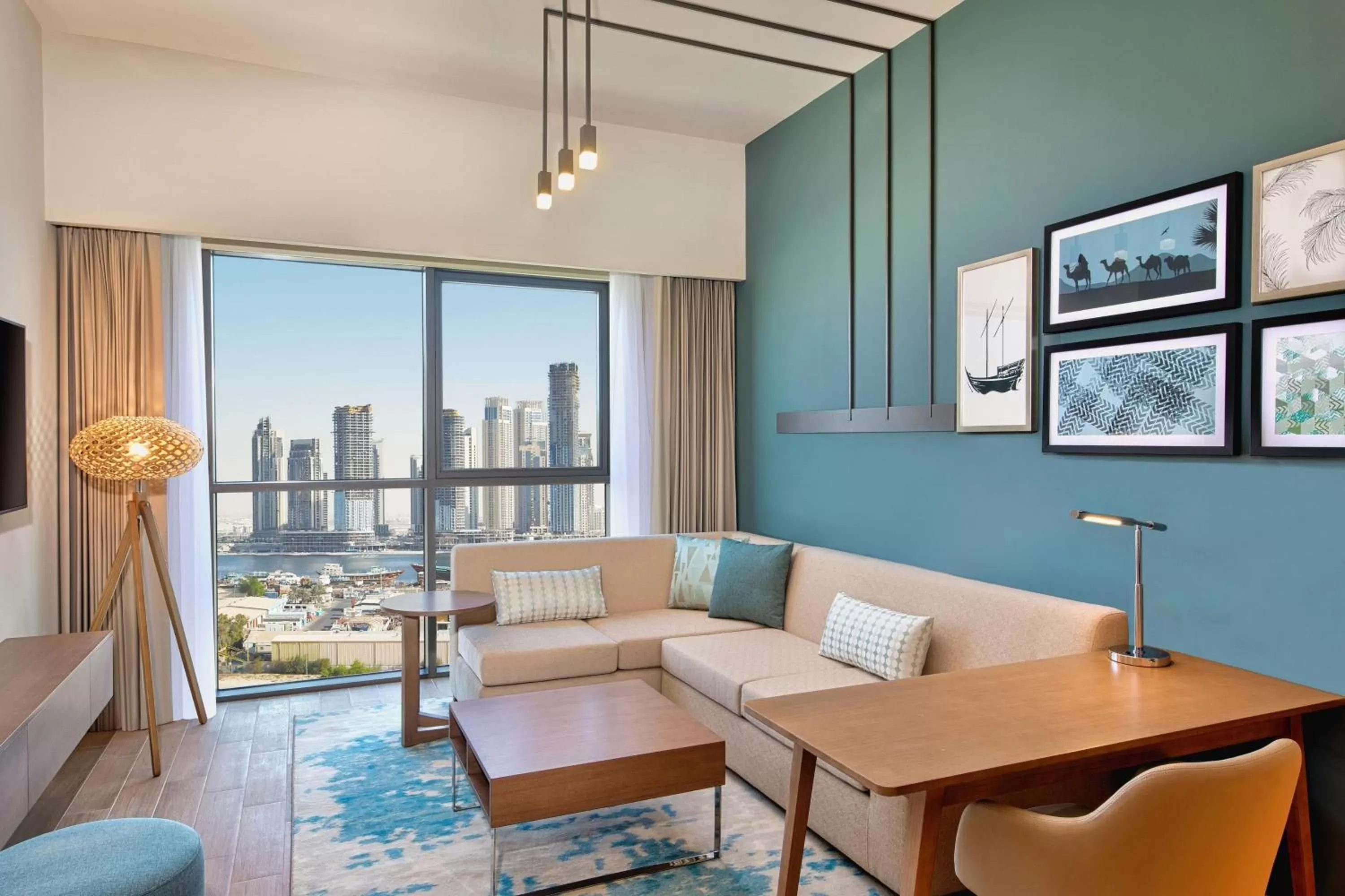 Living room in Element Al Jaddaf, Dubai