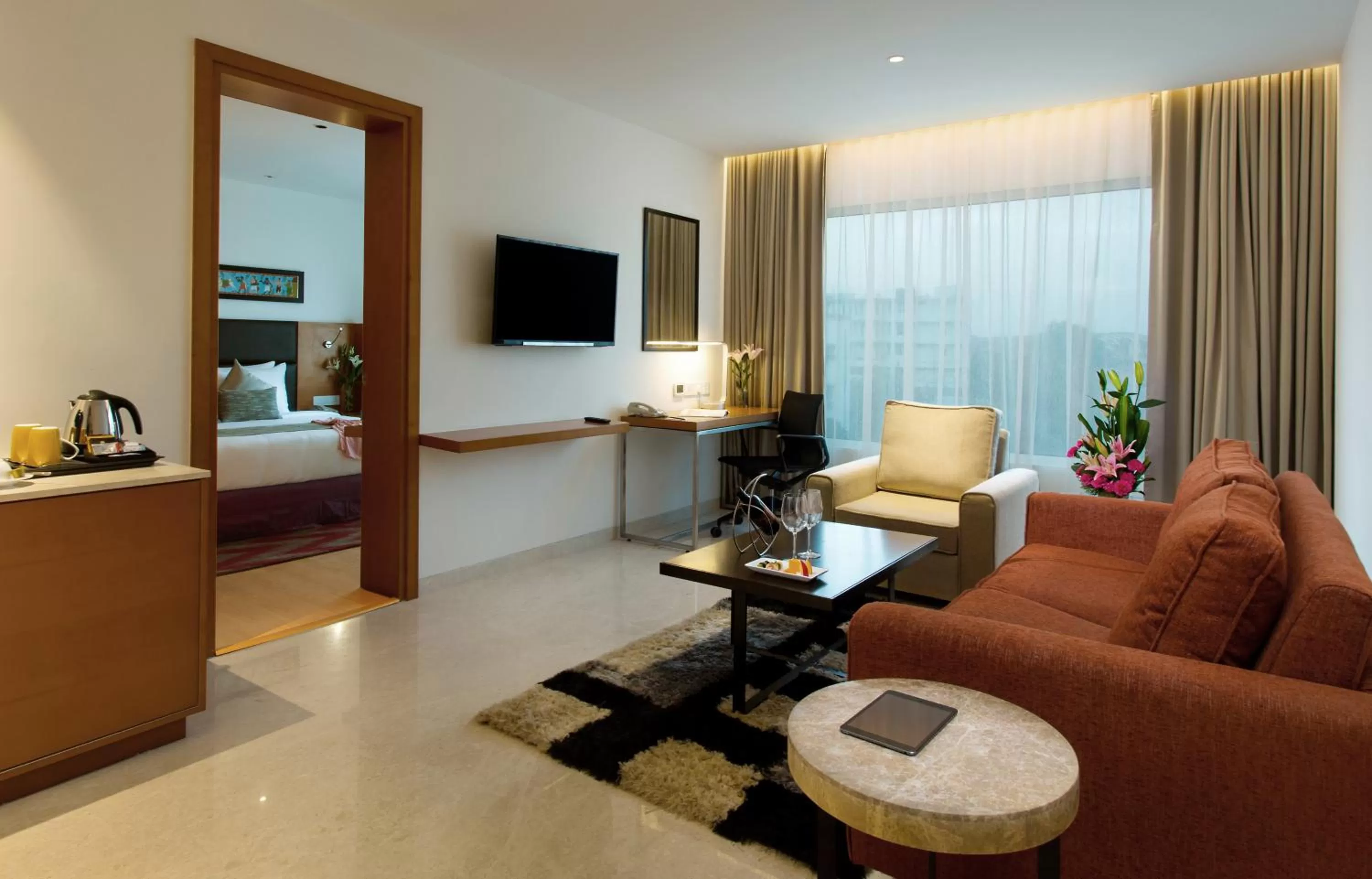 Living room, Bed in Mercure Hyderabad KCP Banjara Hills, An Accor Hotel
