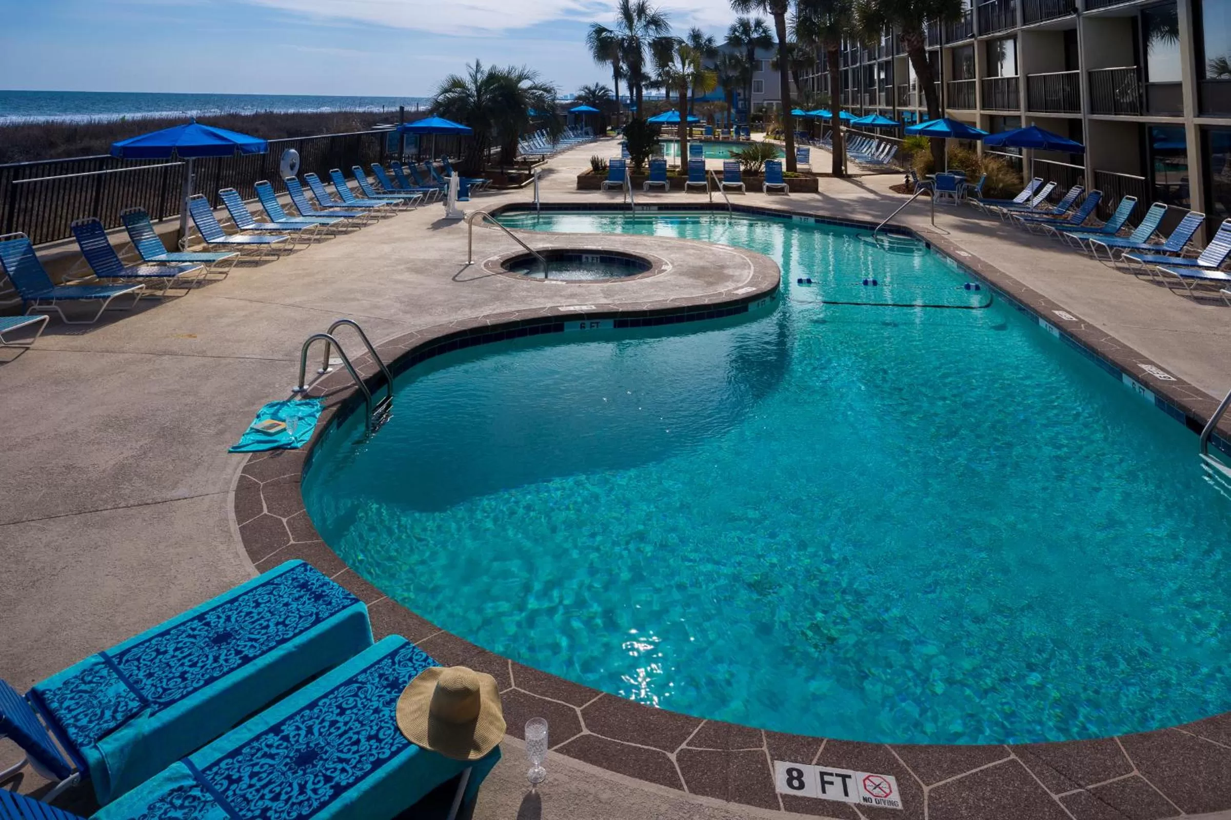 Swimming pool in Ocean Club Resort Myrtle Beach a Ramada by Wyndham
