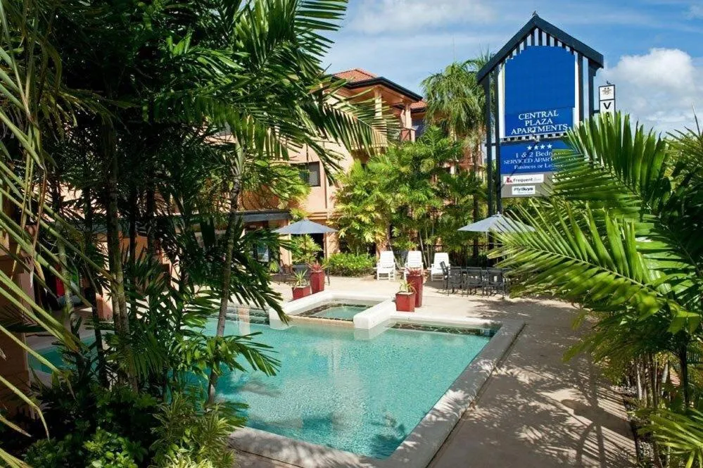 Pool view in Central Plaza Apartments