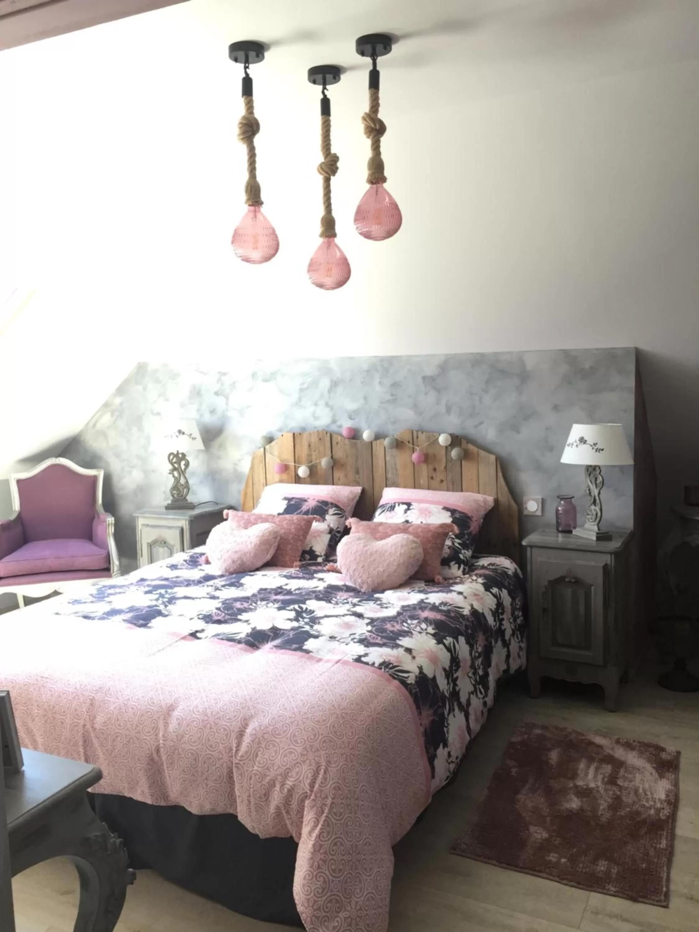 Bed in Chambres d'hôtes Nuits Campagnardes