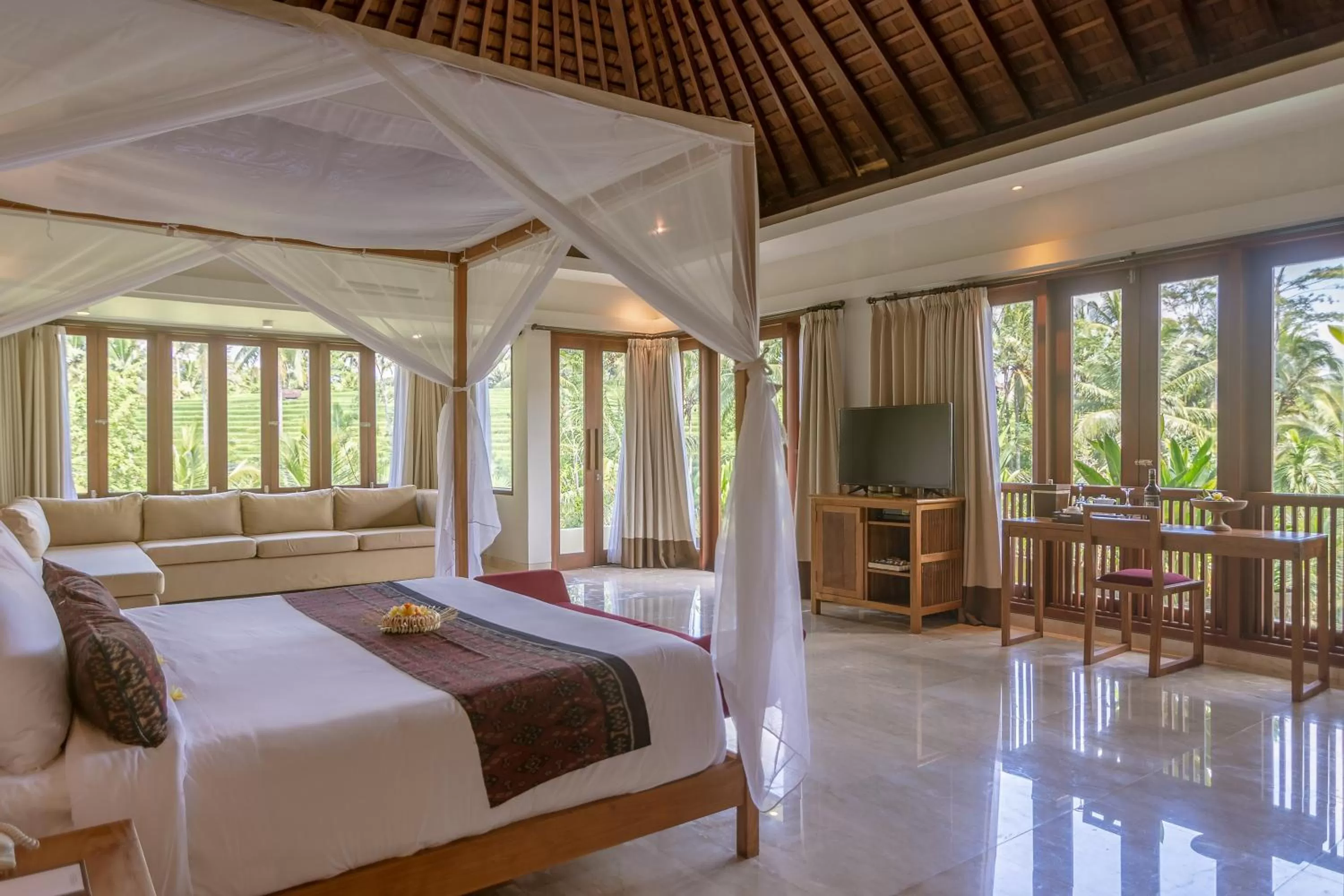 Bed in Puri Sebali Resort