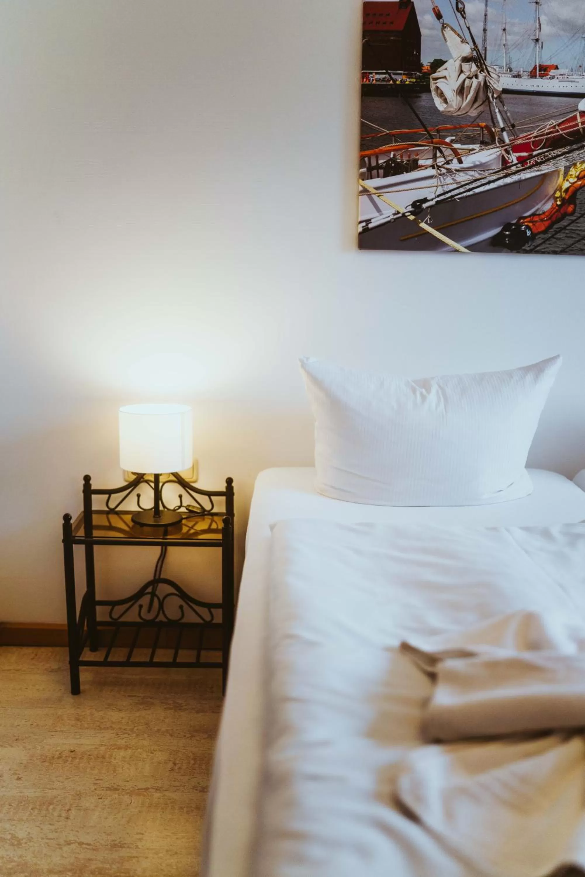 Bedroom, Bed in Aparthotel Stralsund Studios und Apartments