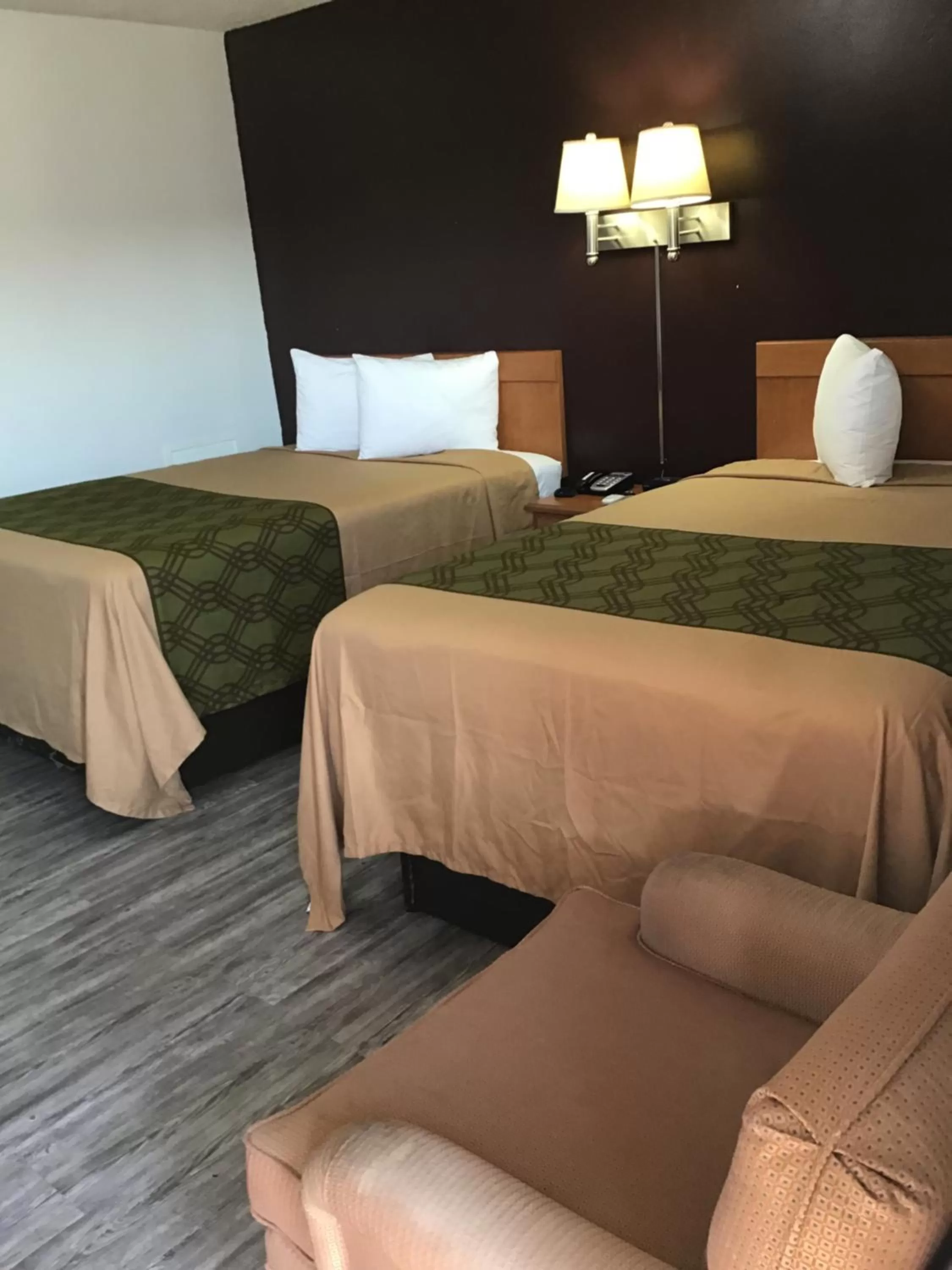 Bed in Western motel