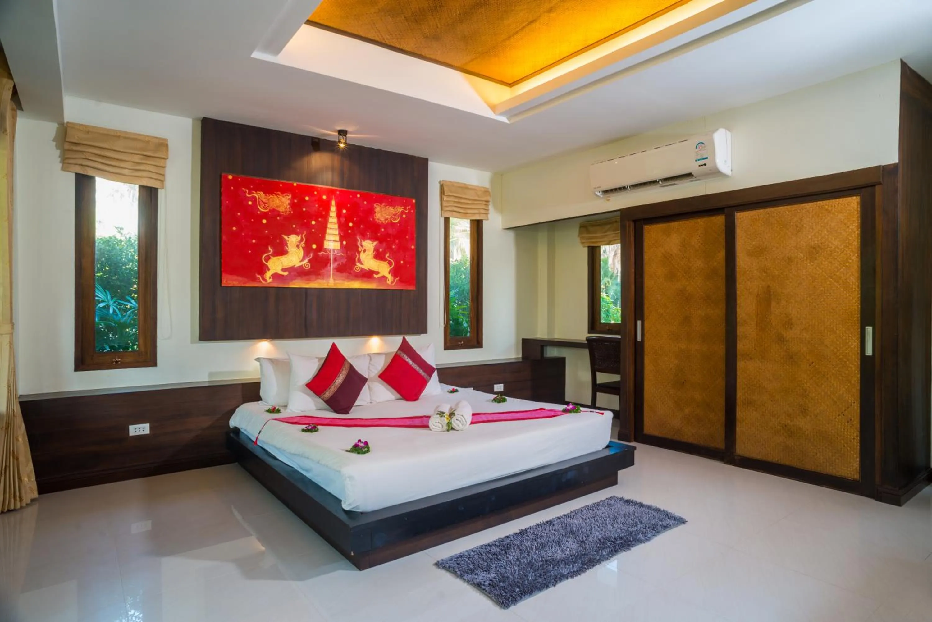 Garden view, Bed in Am Samui Resort Taling Ngam