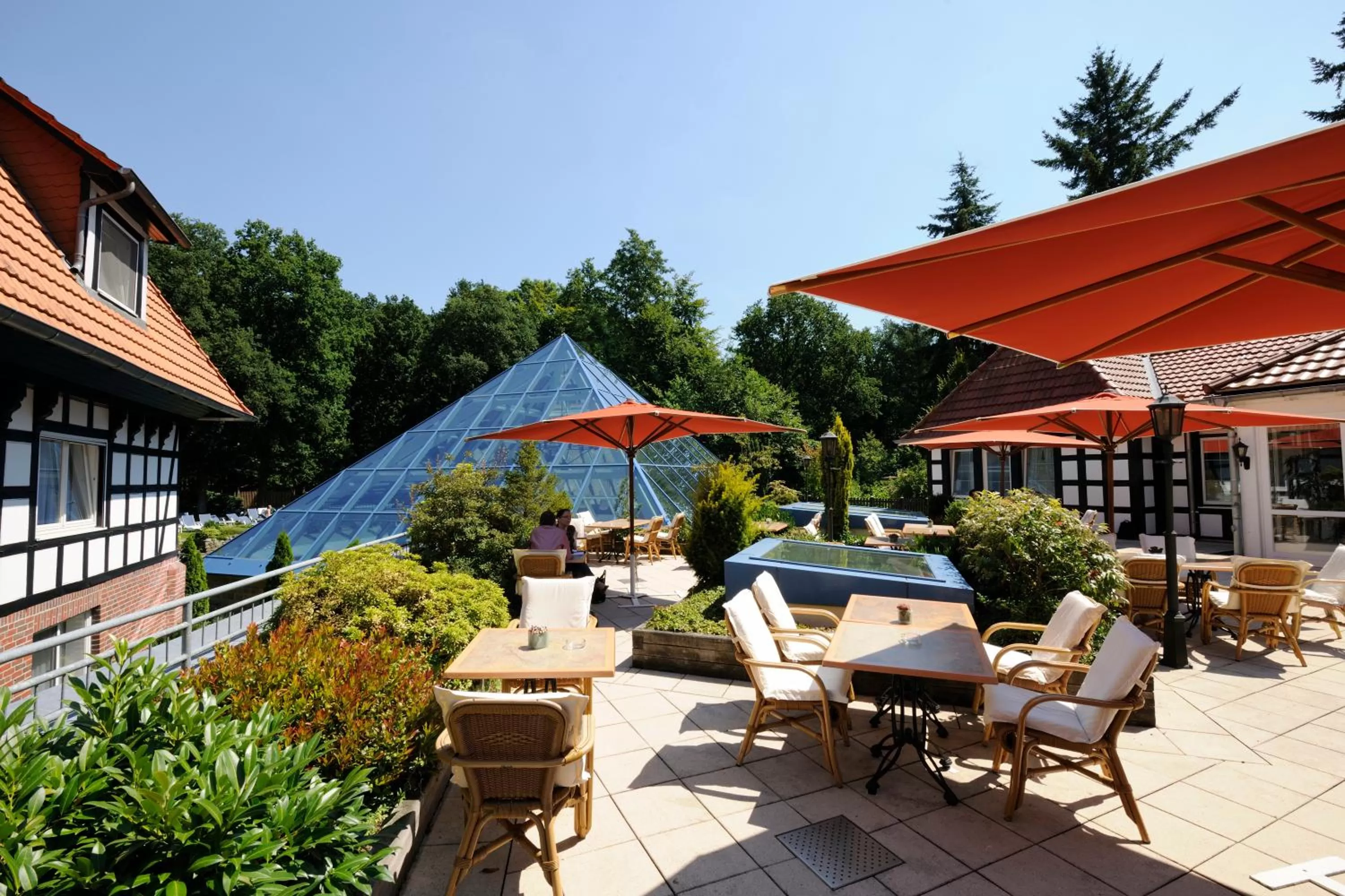 Balcony/Terrace in VILA VITA Burghotel Dinklage
