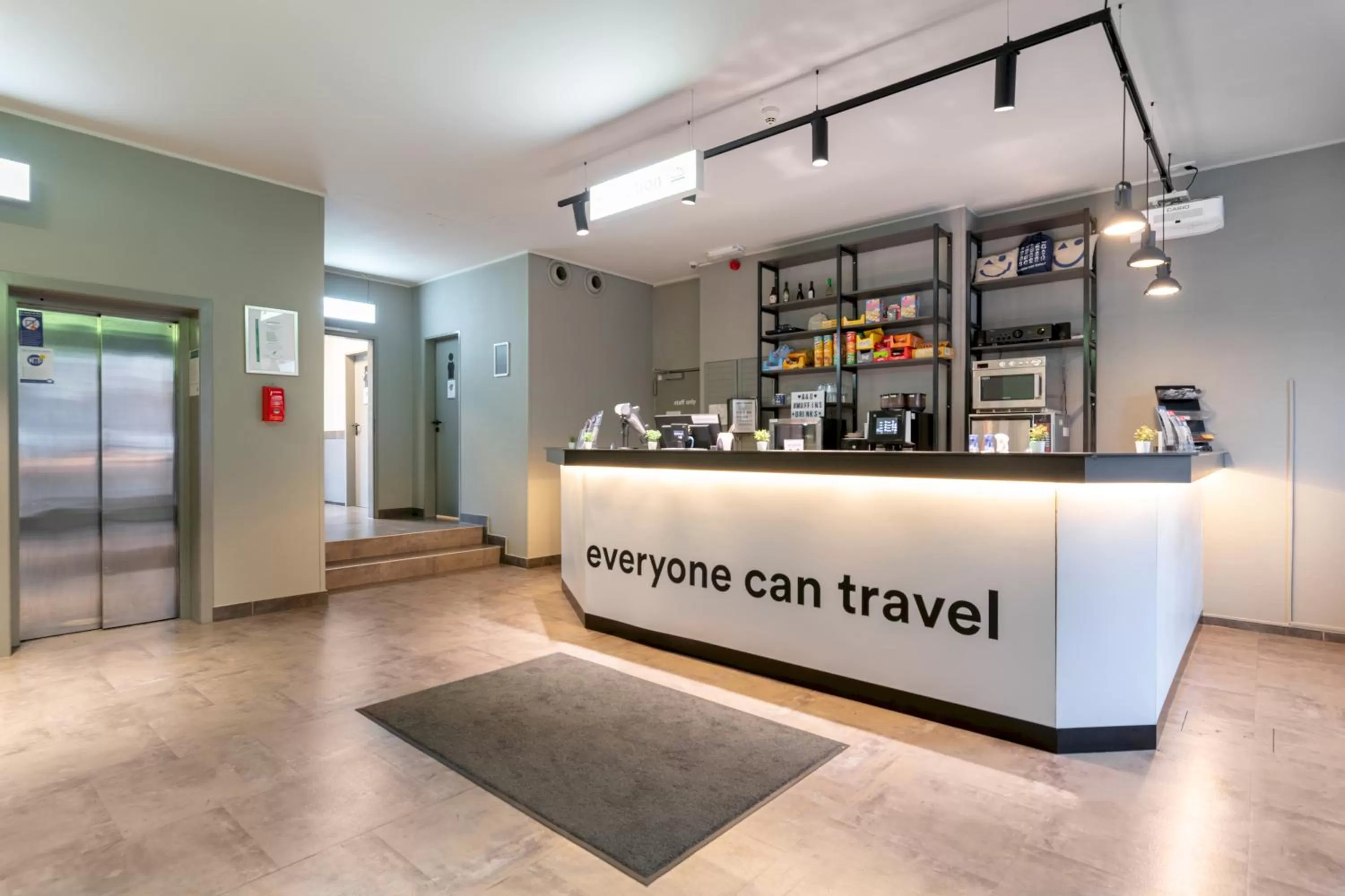 Lobby or reception in a&o Hamburg Hammer Kirche