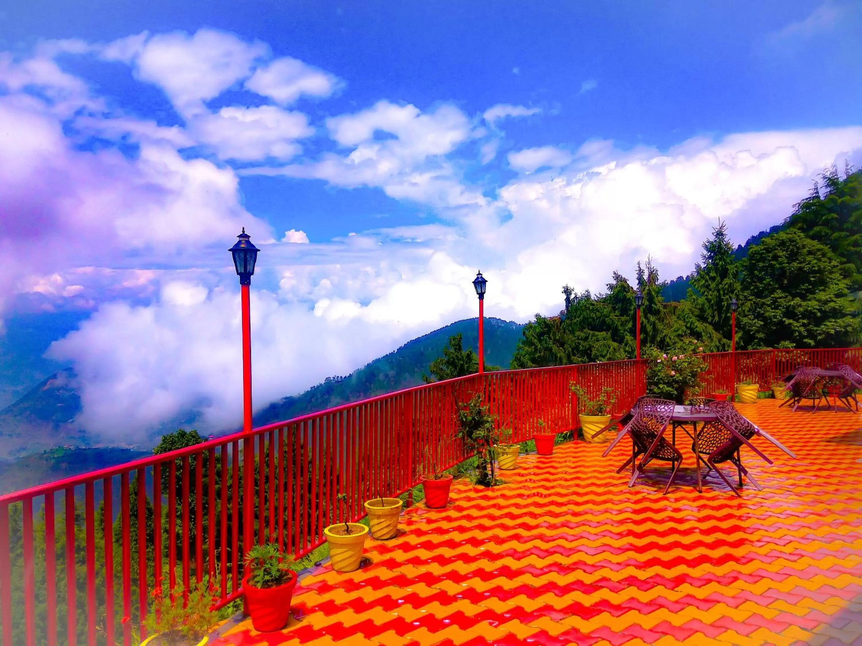 Mountain view in Hotel Himdhara, Dalhousie