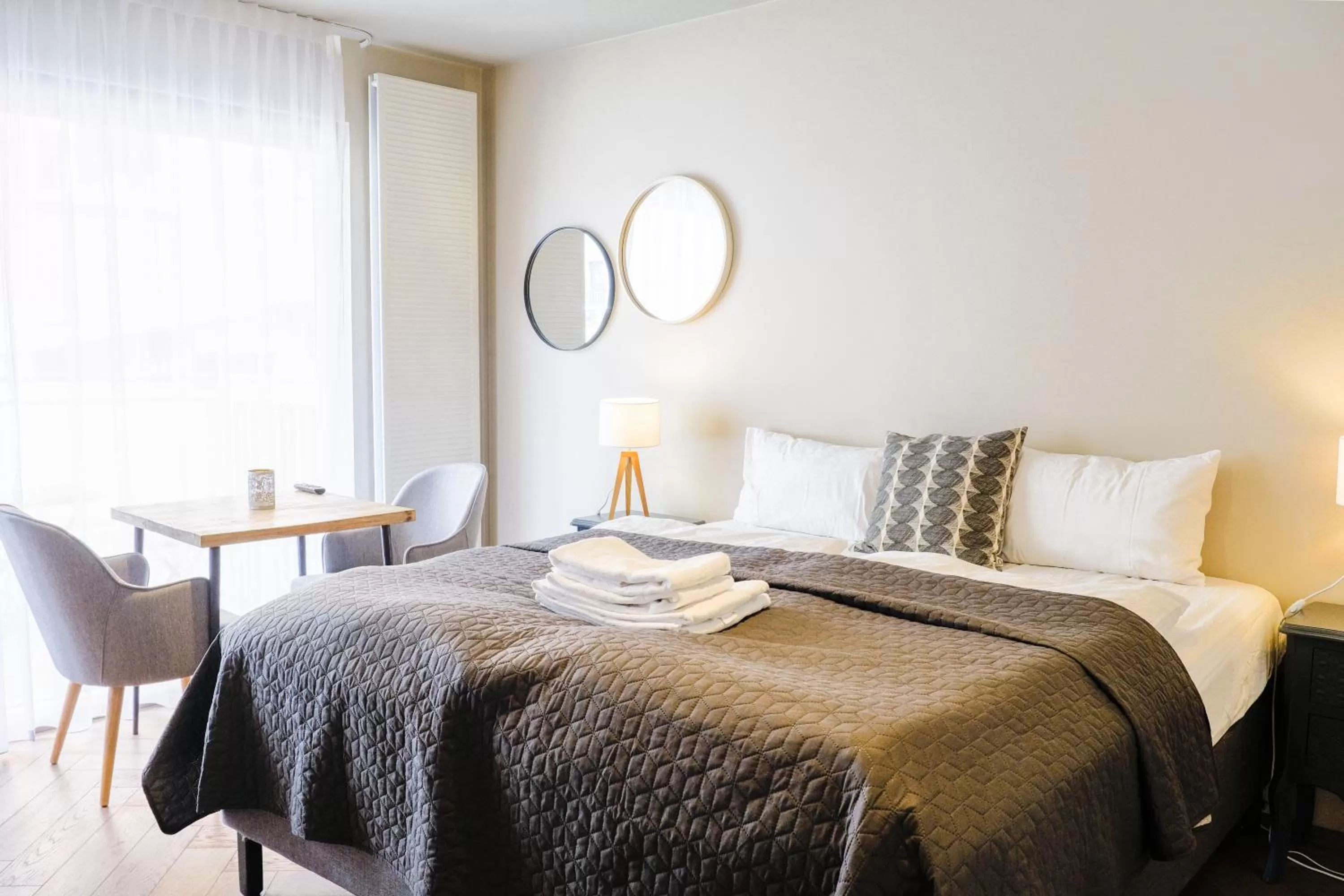 Bedroom, Bed in Saga Studios by Heimaleiga