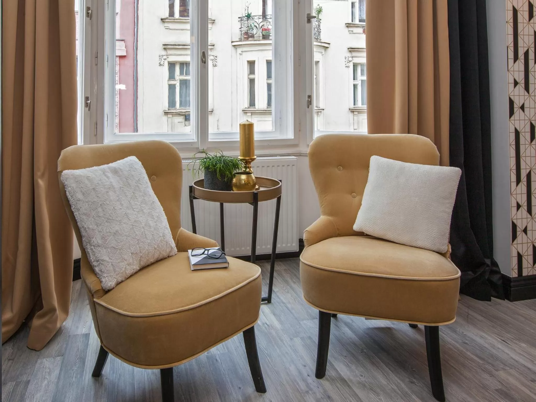 Seating area in Golden Prague Rooms