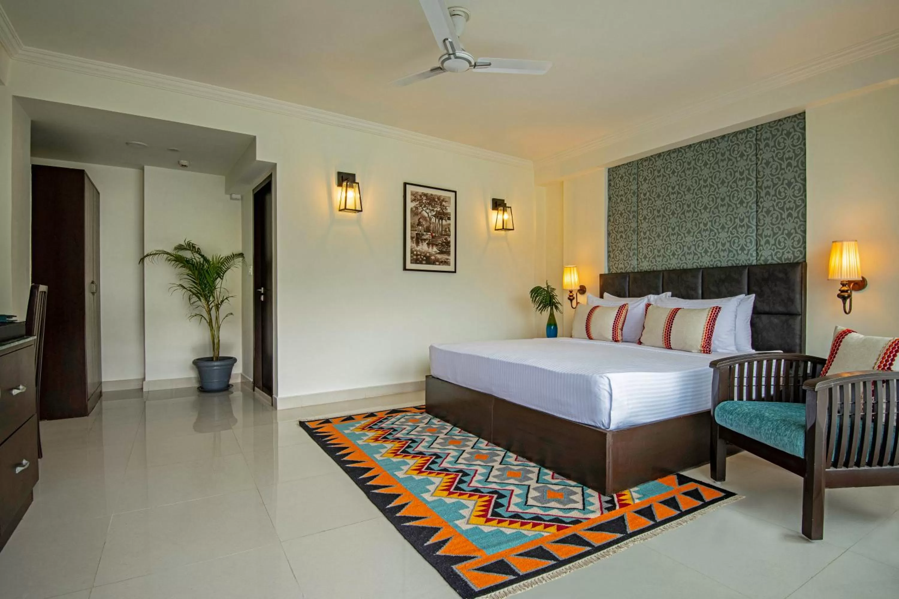 Bedroom, Bed in Lemon Tree Premier, Rishikesh