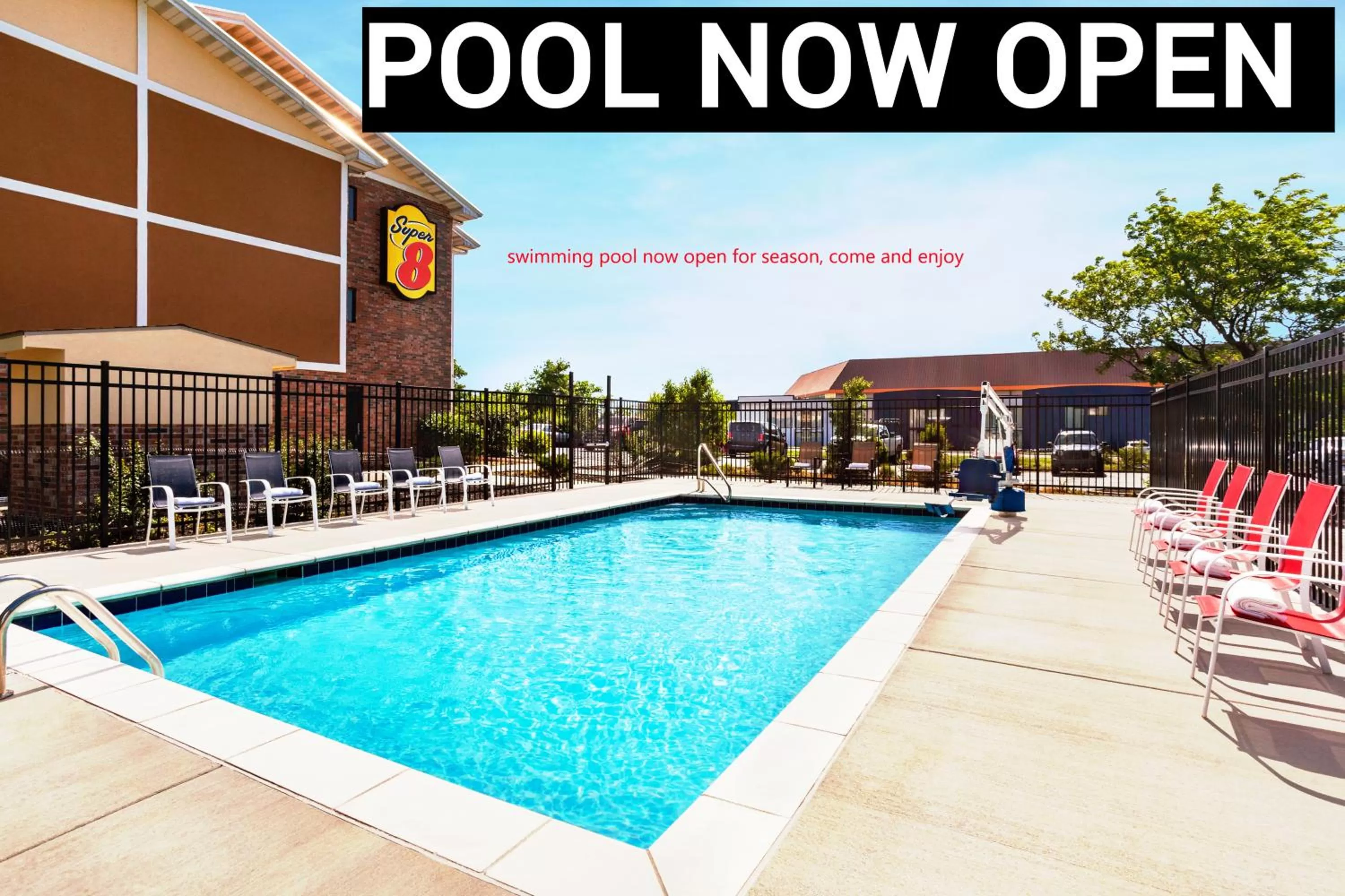 Pool view in Super 8 by Wyndham Lenexa Overland Park Area/Mall Area