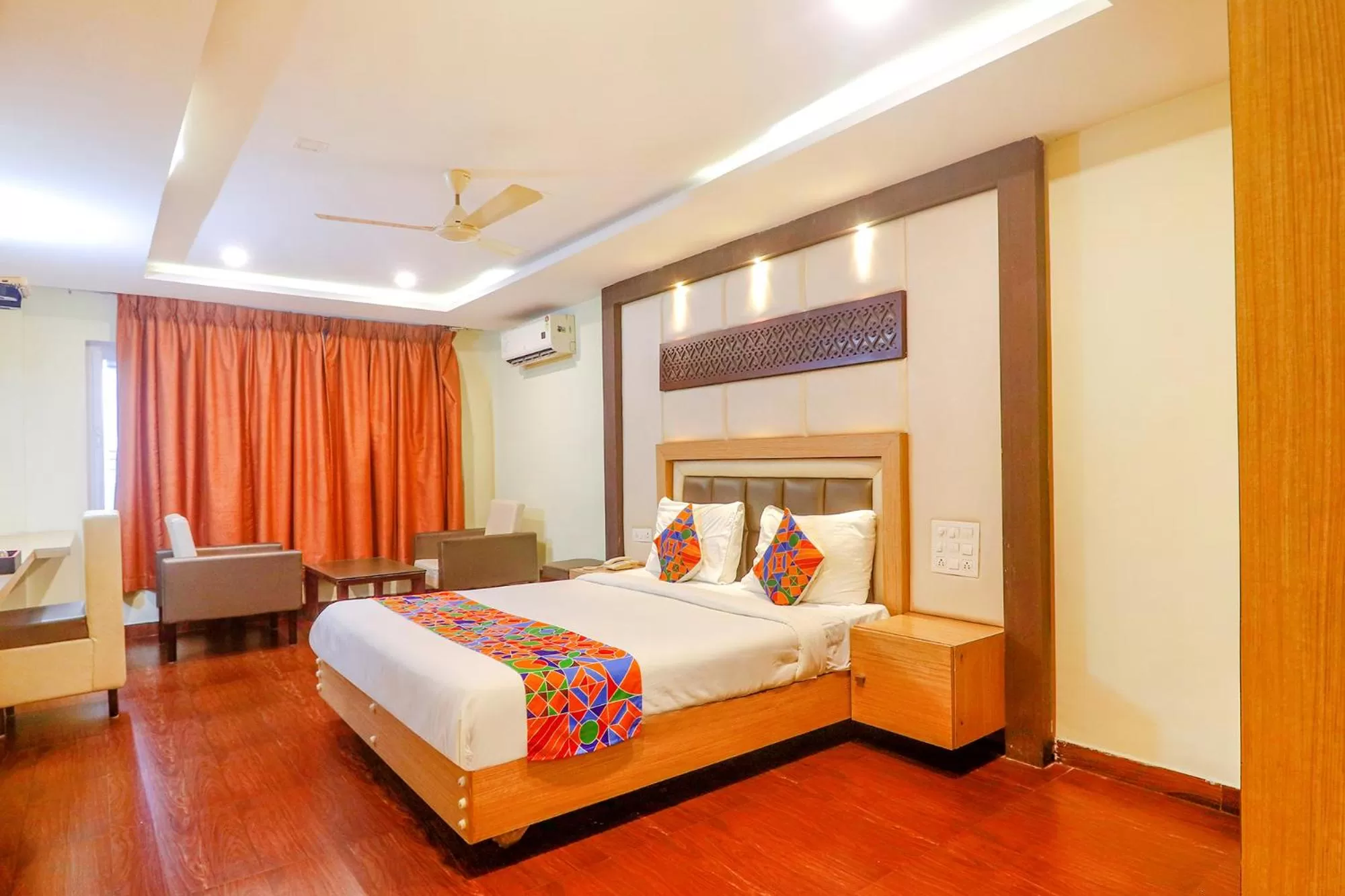 Bed in FabHotel Keerthi's Anupama - Nr Indira Gandhi Stadium