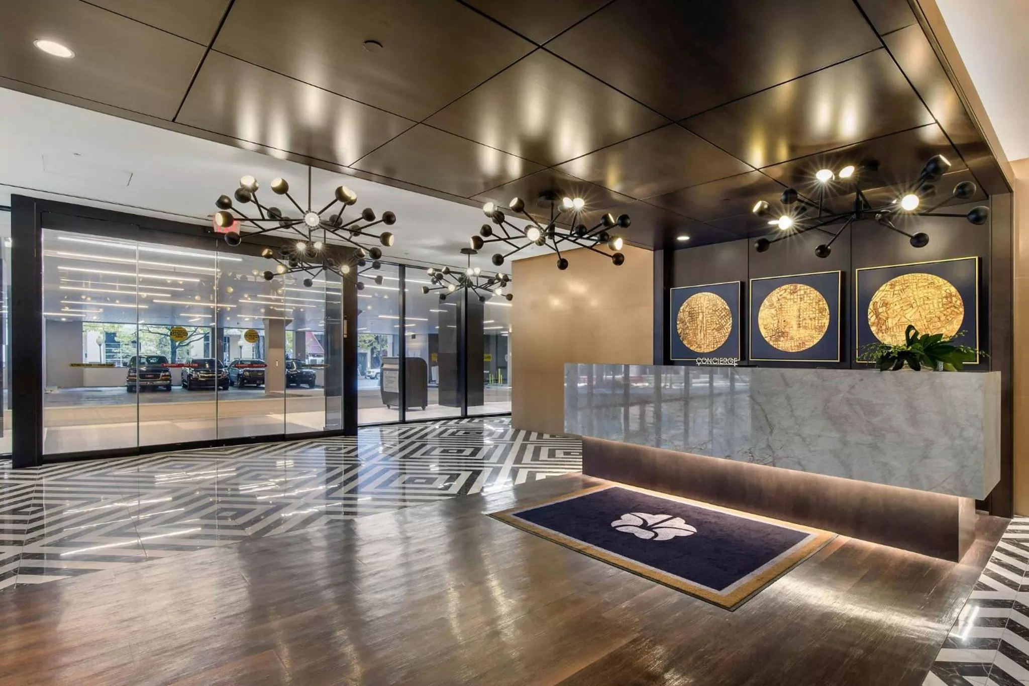 Lobby or reception in Omni Charlotte Hotel