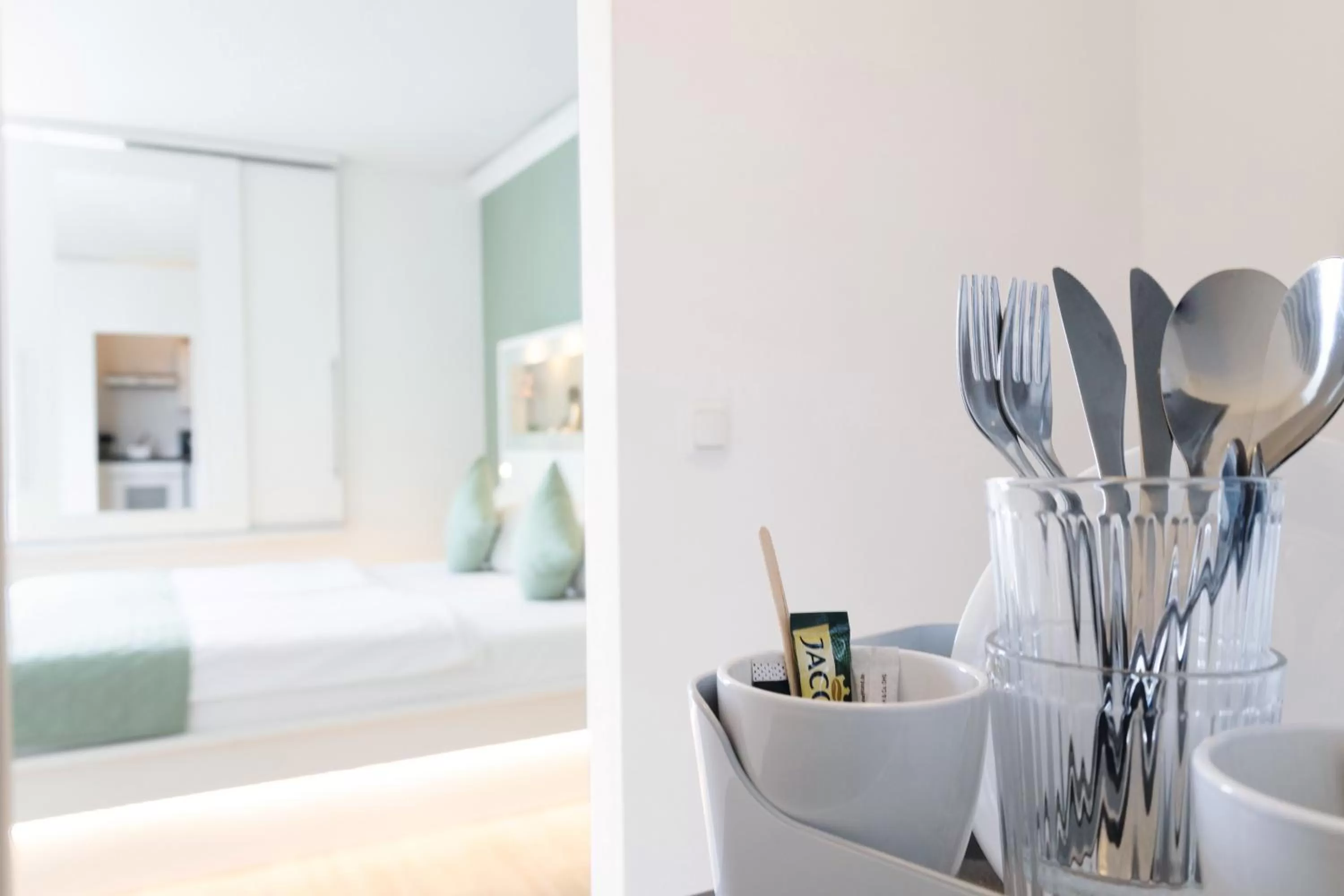 Kitchen or kitchenette, Bed in bedpark Stellingen