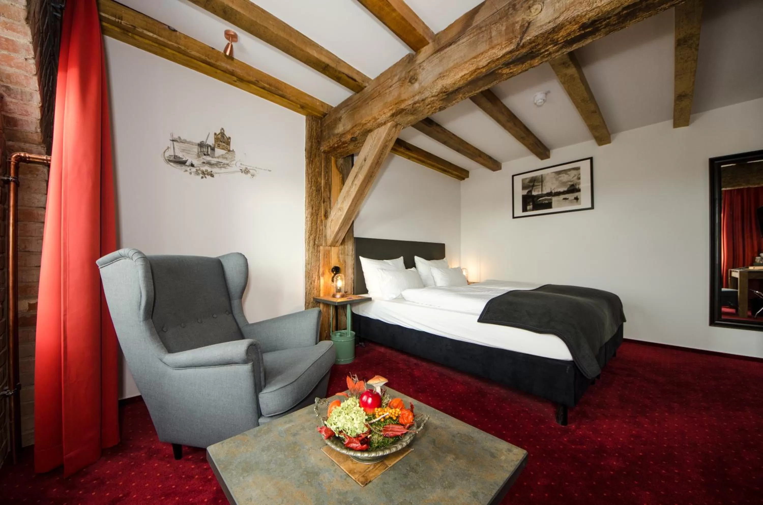 View (from property/room), Bed in Elbe Resort Alte Ölmühle