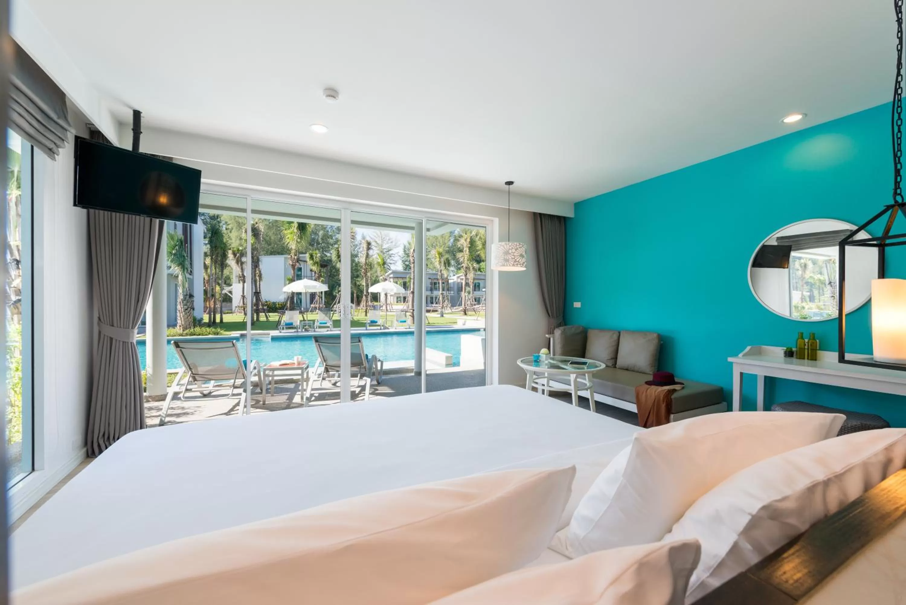 View (from property/room), Bed in The Waters Khao Lak by Katathani - SHA Extra Plus