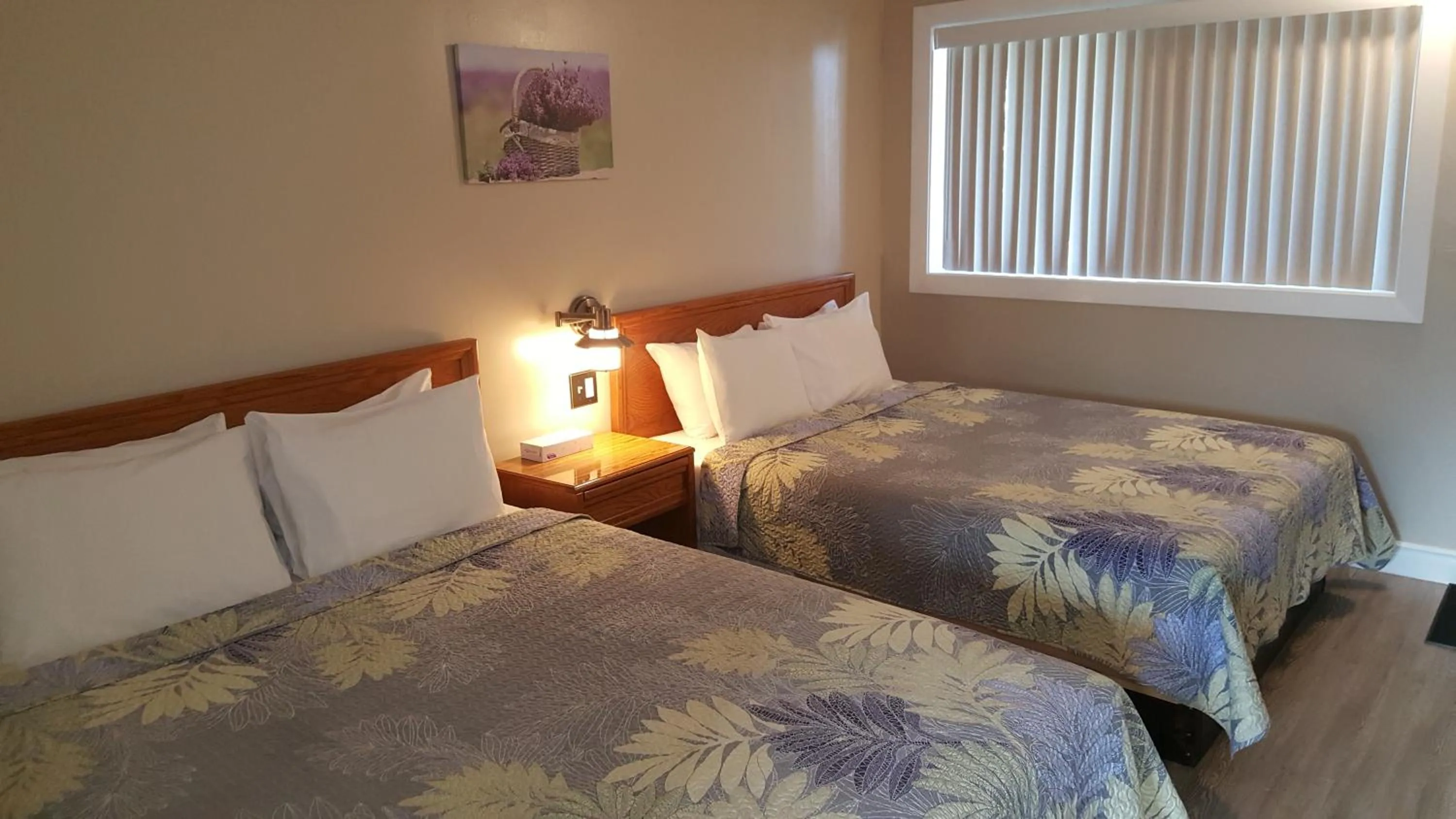 Bed in Blue Moon Motel